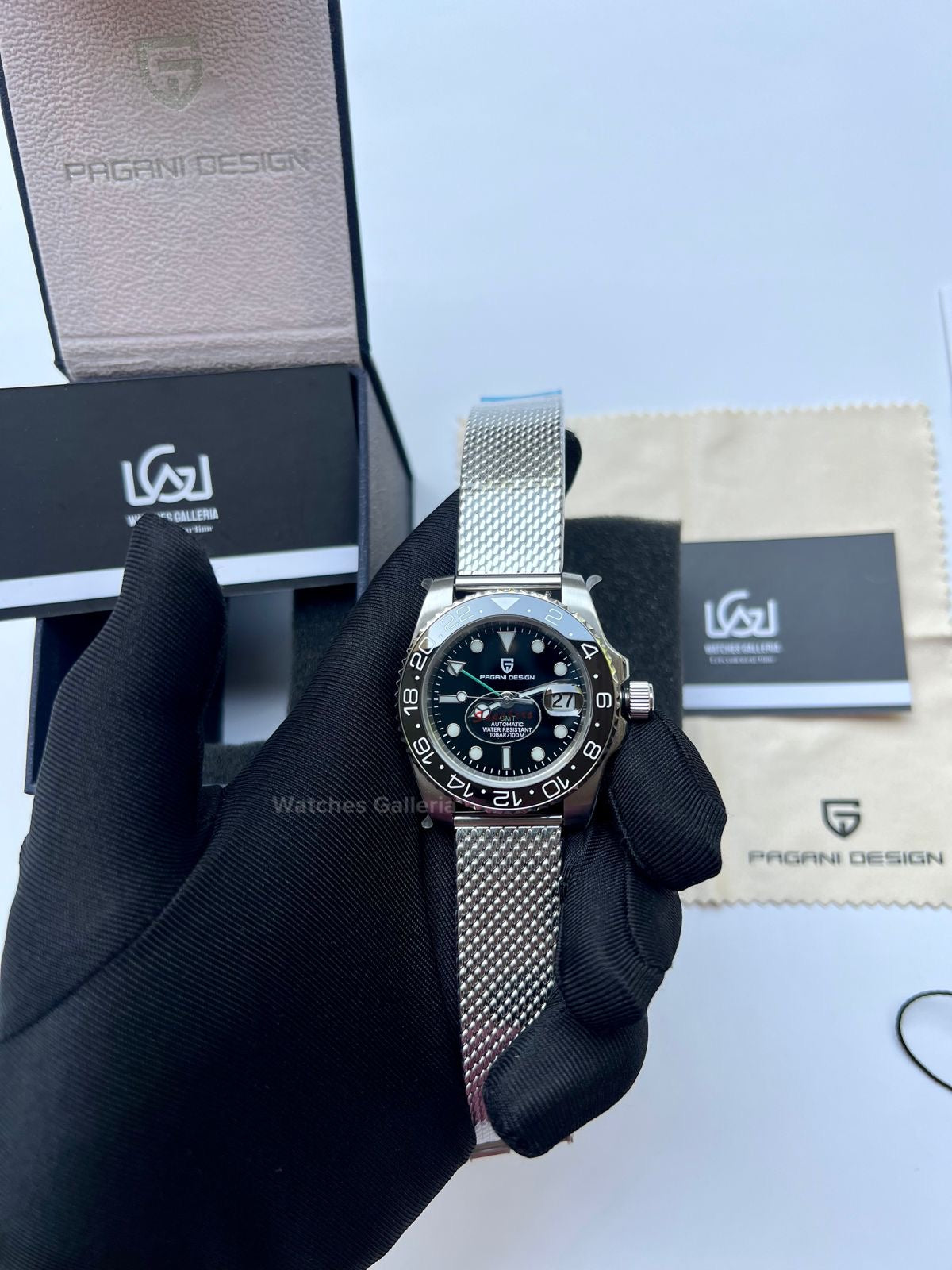 Pagani Design GMT Master I Automatic Watch (Exclusive Mesh Bracelet) PD1662 Watches Galleria