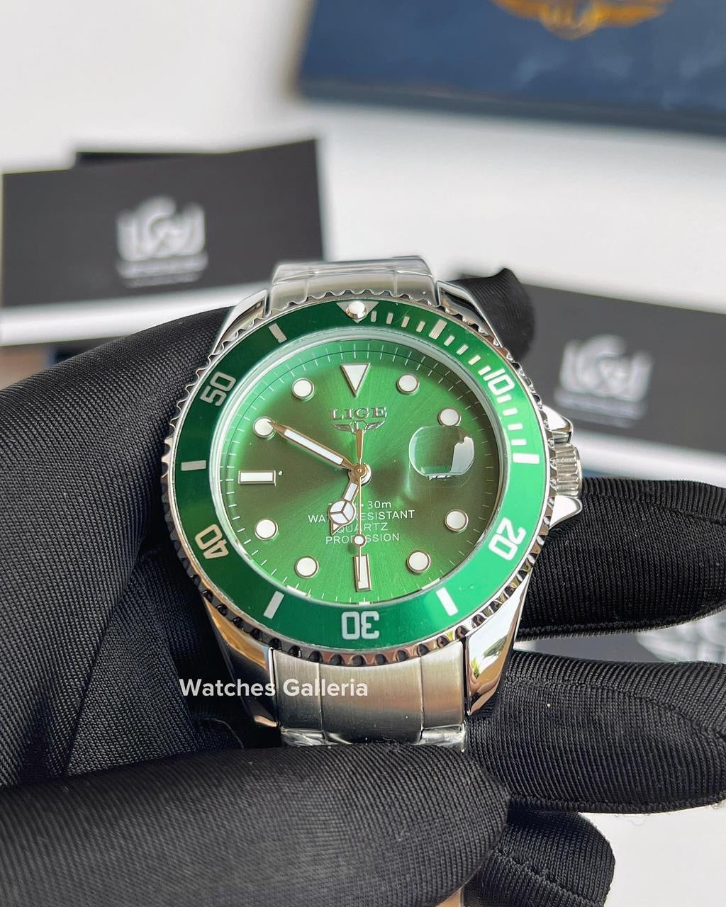 Lige Submariner Quartz (Hulk) LG10045