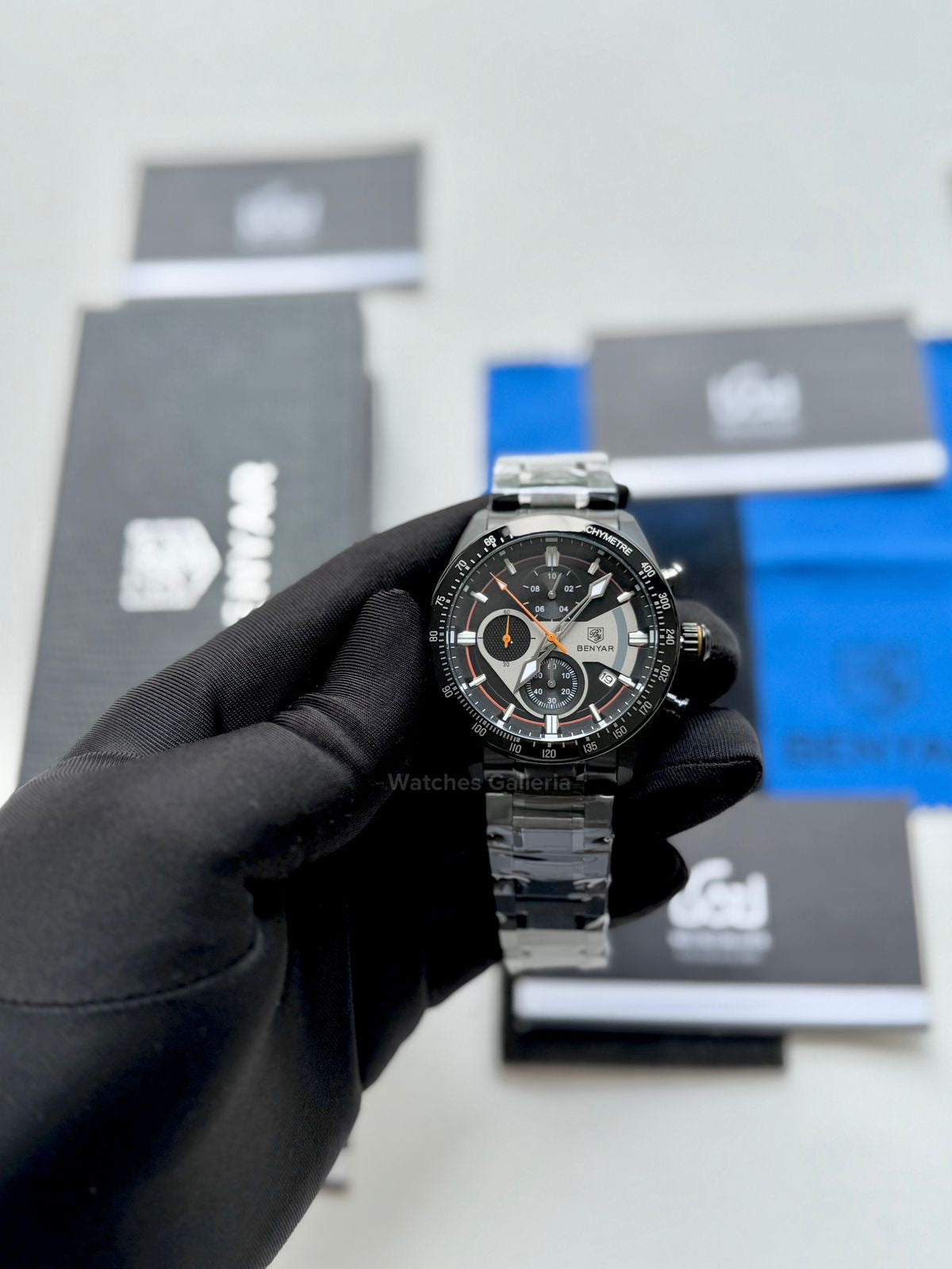 Benyar Chronograph Quartz (Black/Red) BY5201 Watches Galleria Š Copyrights All Right Reserved