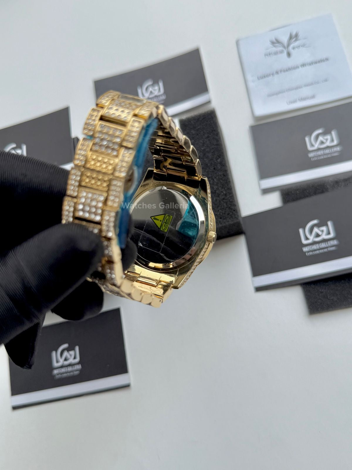 Miss Fox Iced Out Royal Oak Quartz (Gold) MFV332 Watches Galleria
