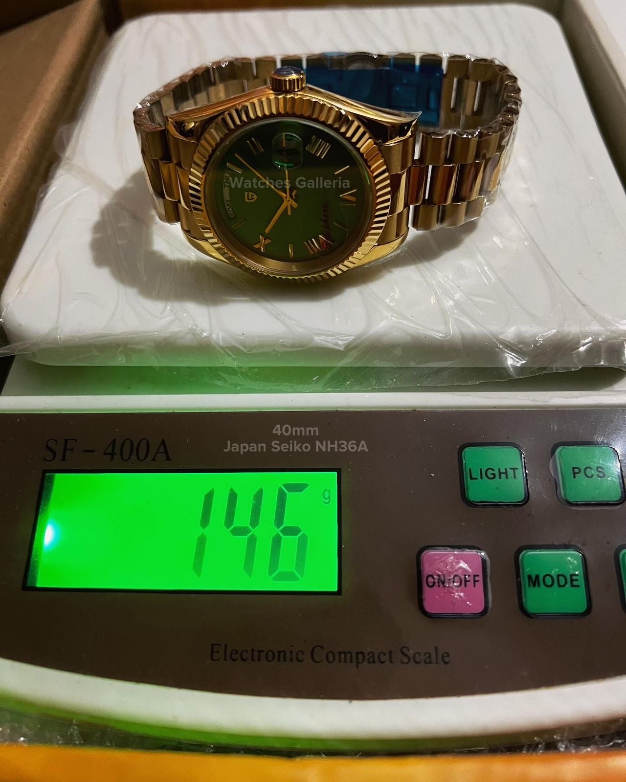 Pagani Design Date Day 40mm Seiko NH36A Gold/Green PD1783