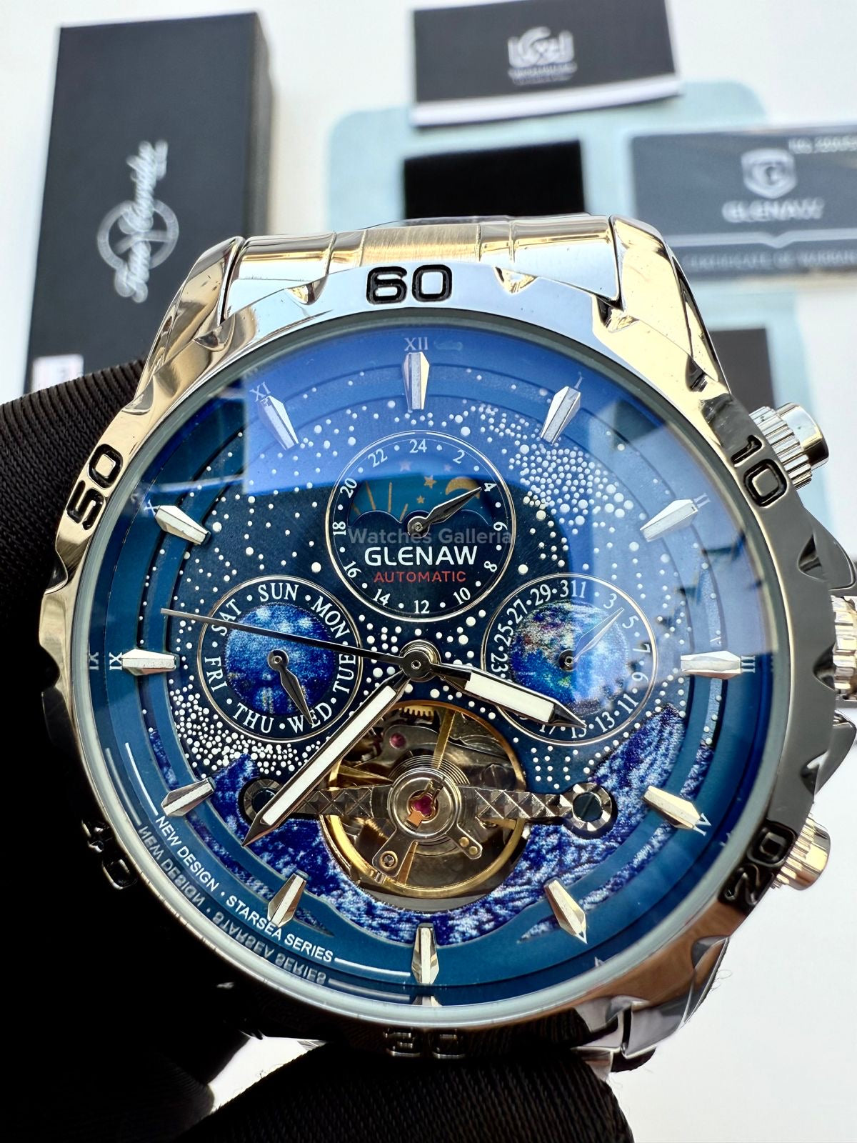 Glenaw Moonphase Automatic (Blue) GL8919 Watches Galleria