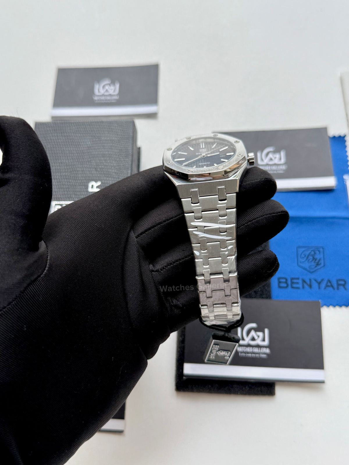 Benyar Royal Oak V2 Quartz (Black) By5156 Watches Galleria © Copyrights All Right Reserved
