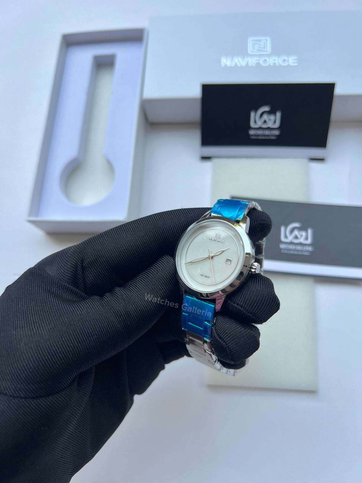 Naviforce Date Just Ladies (Silver) NF5008L Watches Galleria