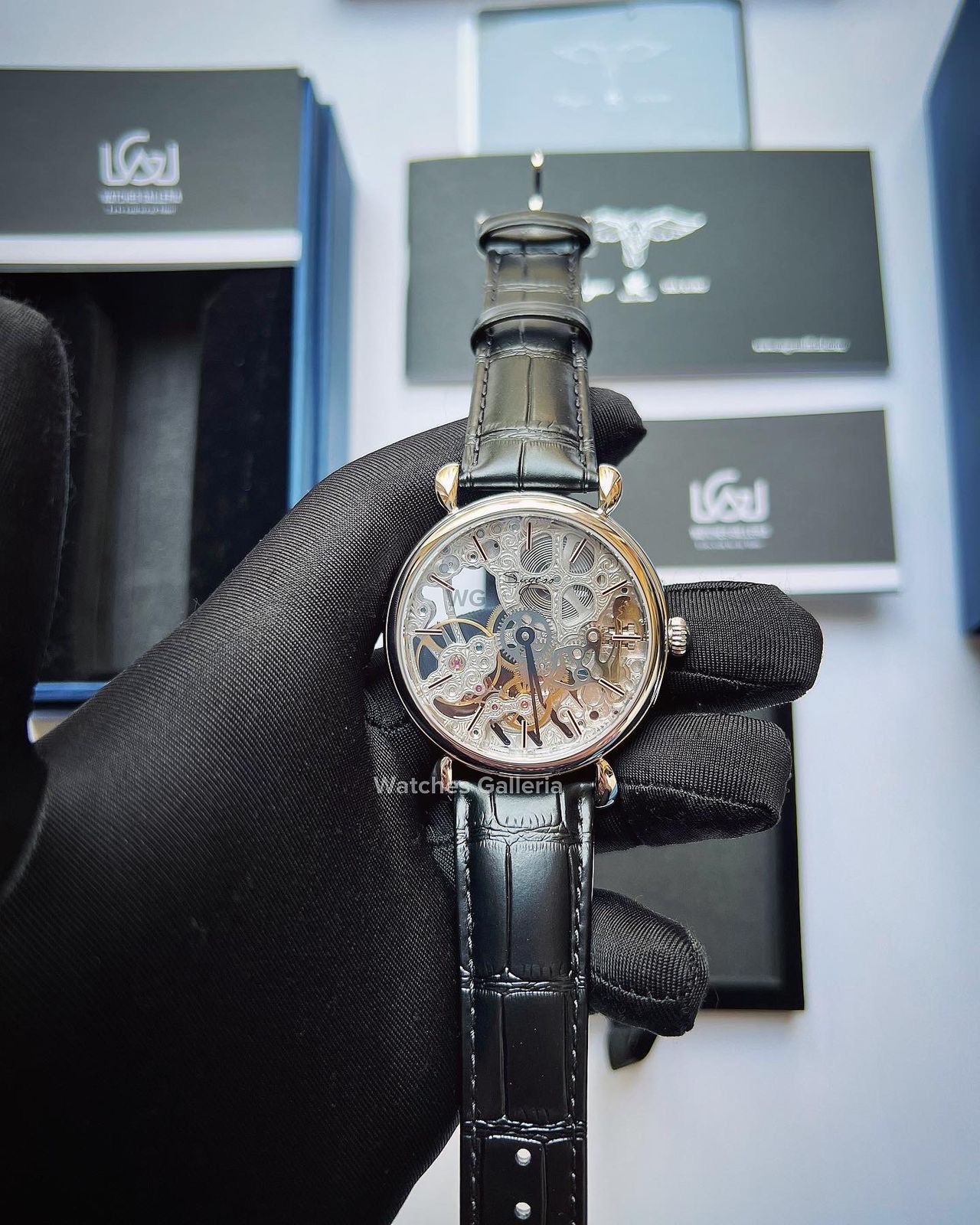 Sugess Skeleton Slimmaster Manual Wind (Black Silver) SU3600 (Discontinued)