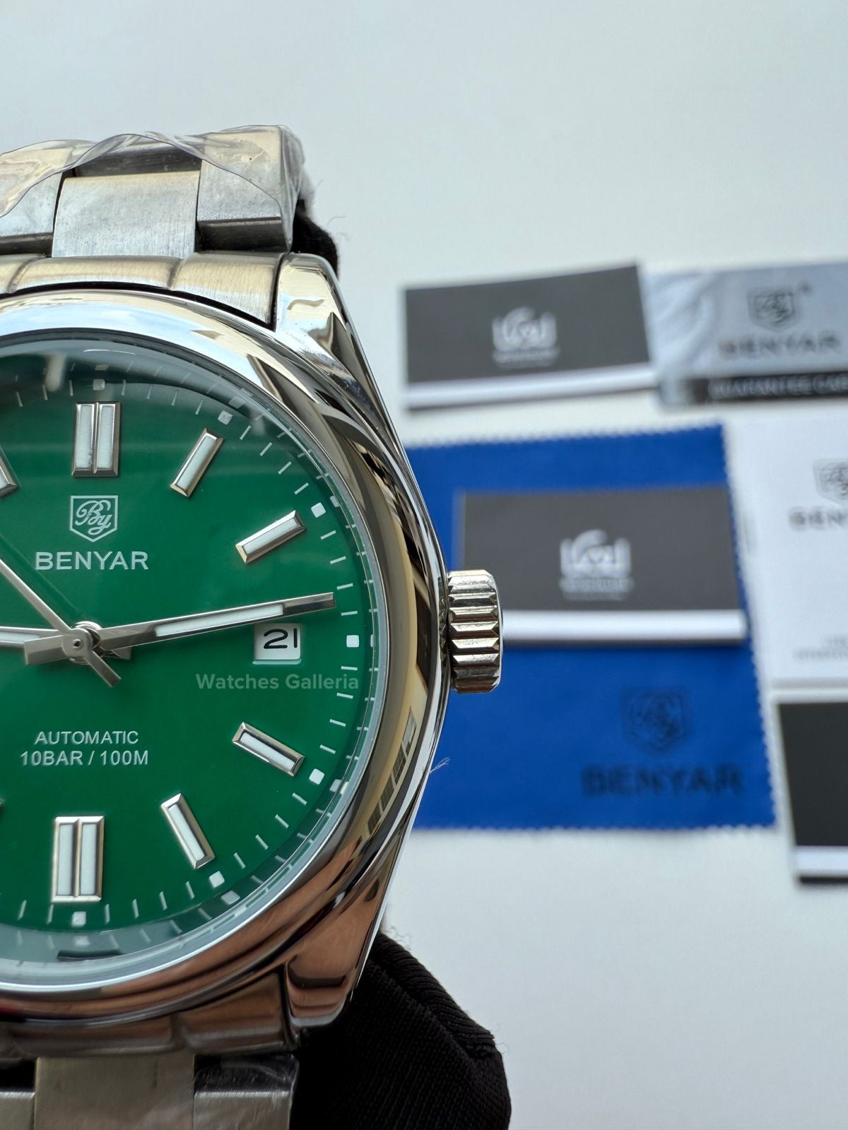 Benyar Oyster Perpetual Automatic (Green) BY5185 Watches Galleria