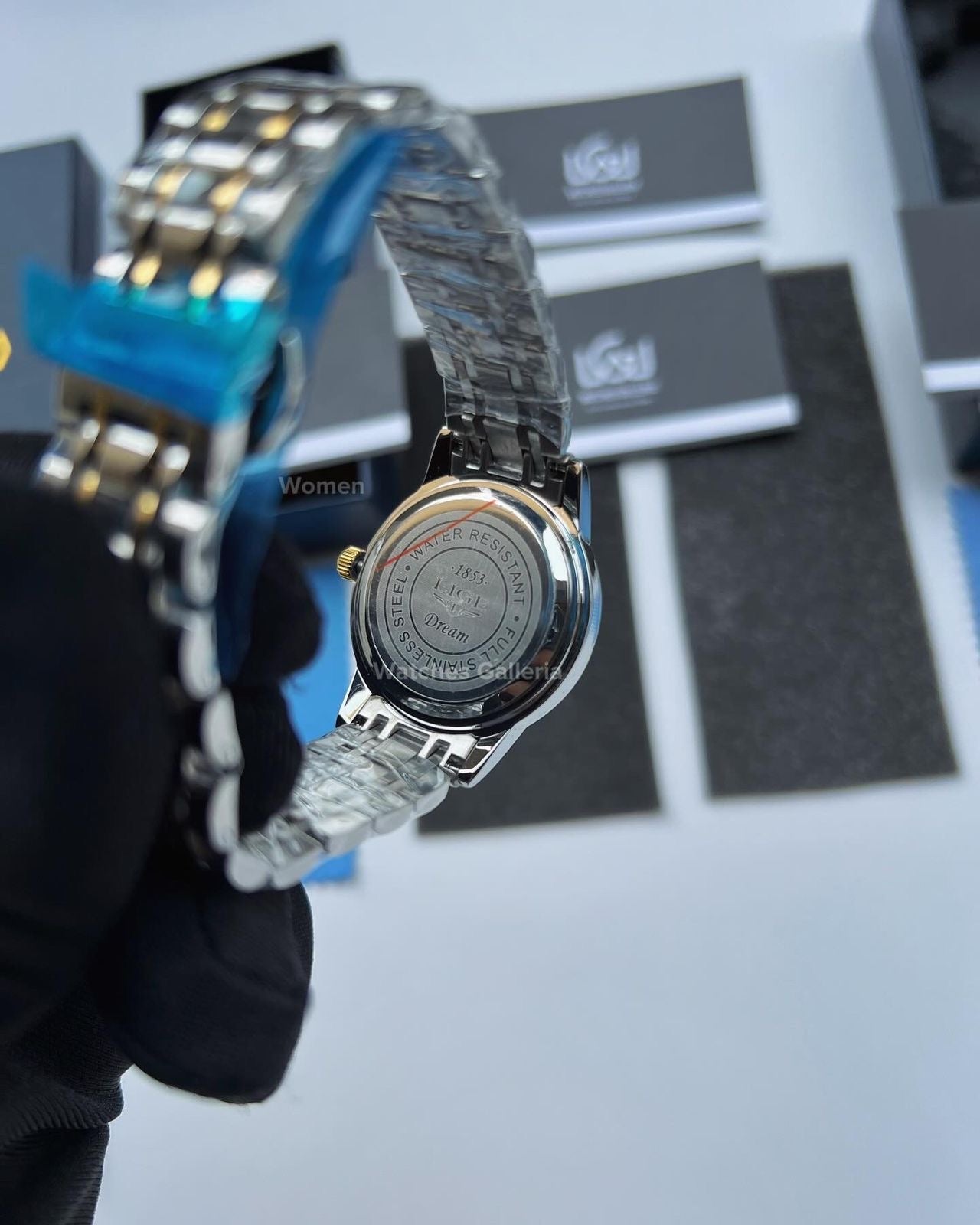 Lige Date Day Couple Watch (Gold/Black) Lige9846 Lige10007L