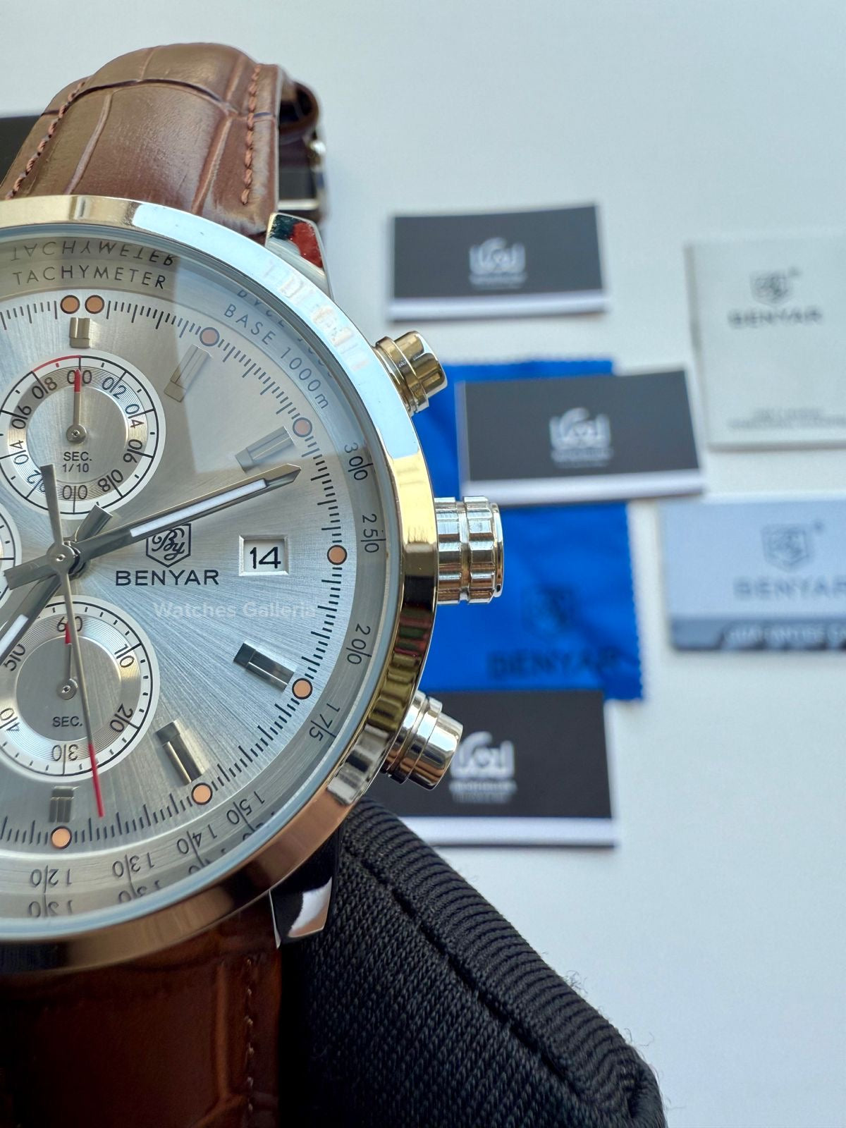 Benyar Classic Chronograph Quartz (Brown ~ Silver) BY5102 Watches Galleria