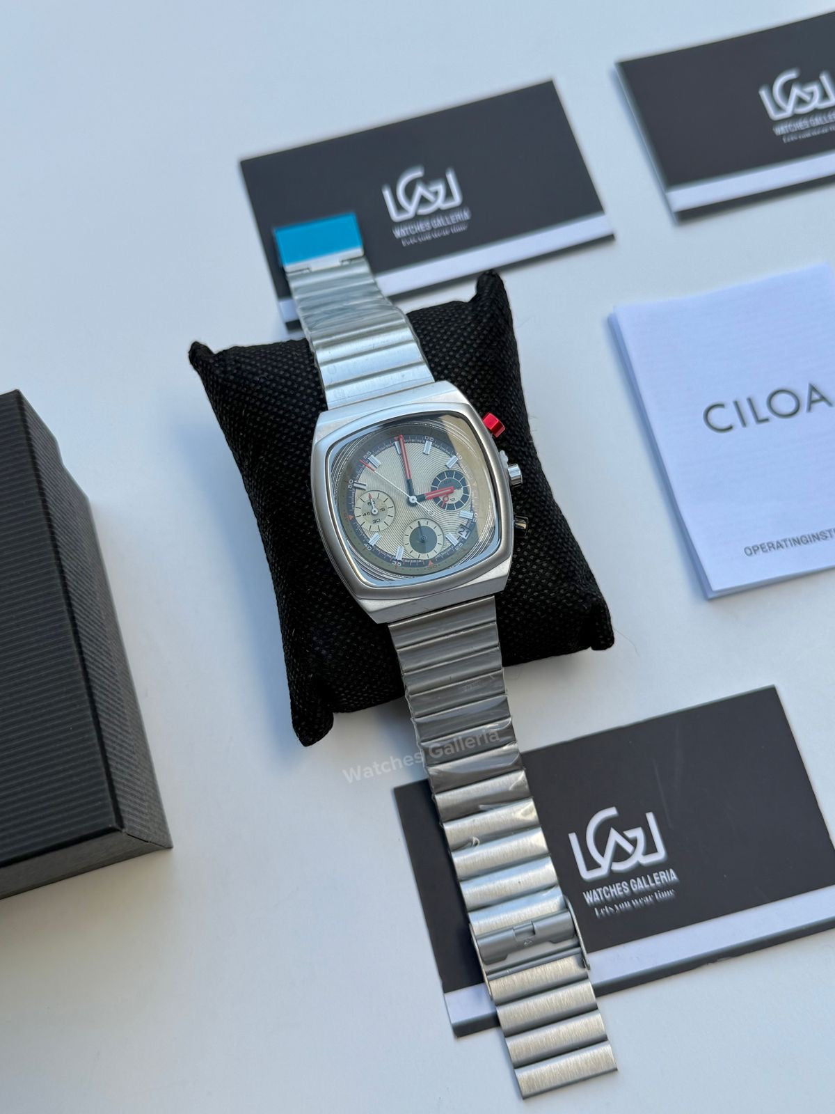 Ciloa Chronograph Steel (Green) ciloa611 Watches Galleria