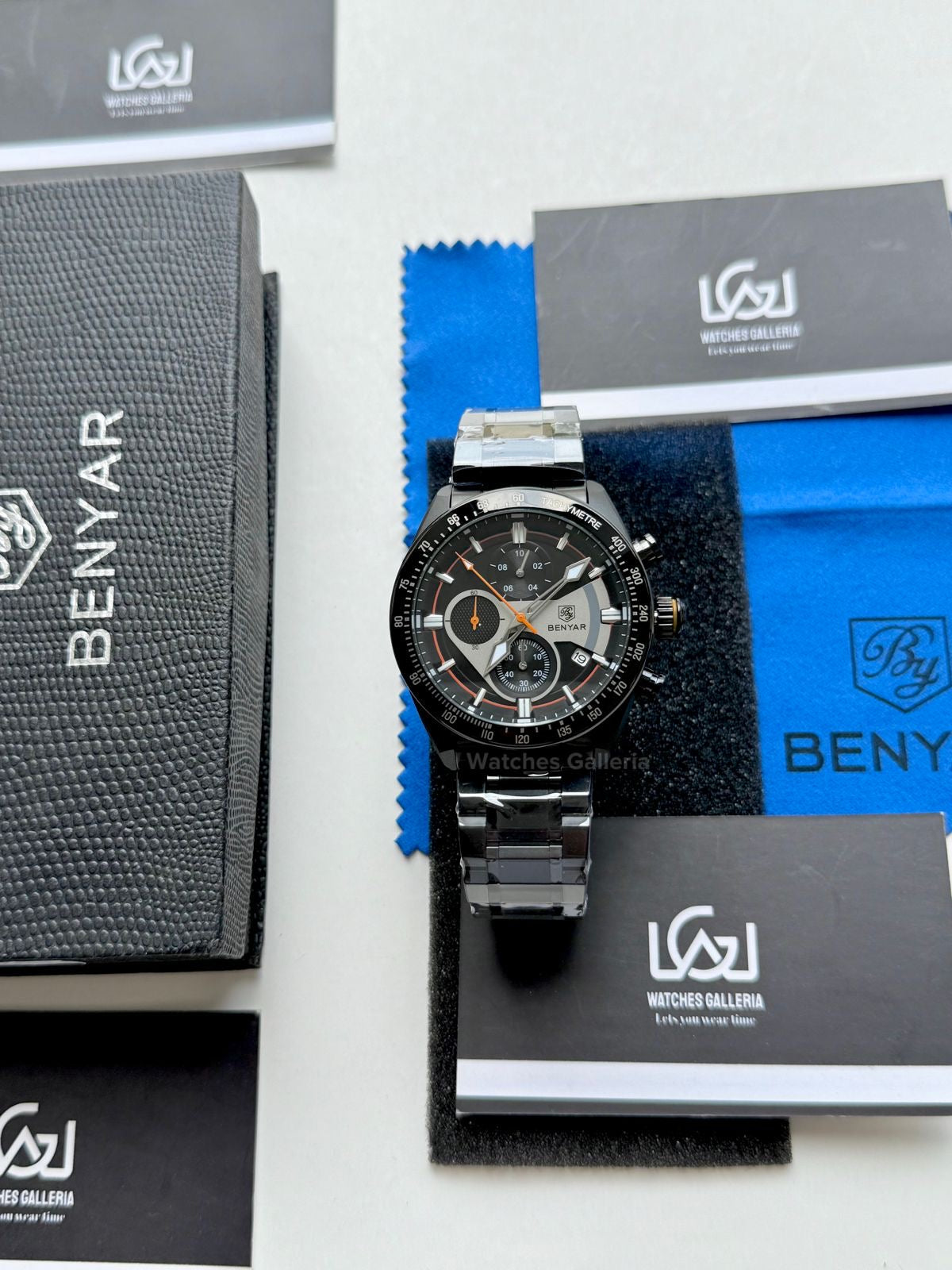 Benyar Chronograph Quartz (Black/Red) BY5201 Watches Galleria Š Copyrights All Right Reserved