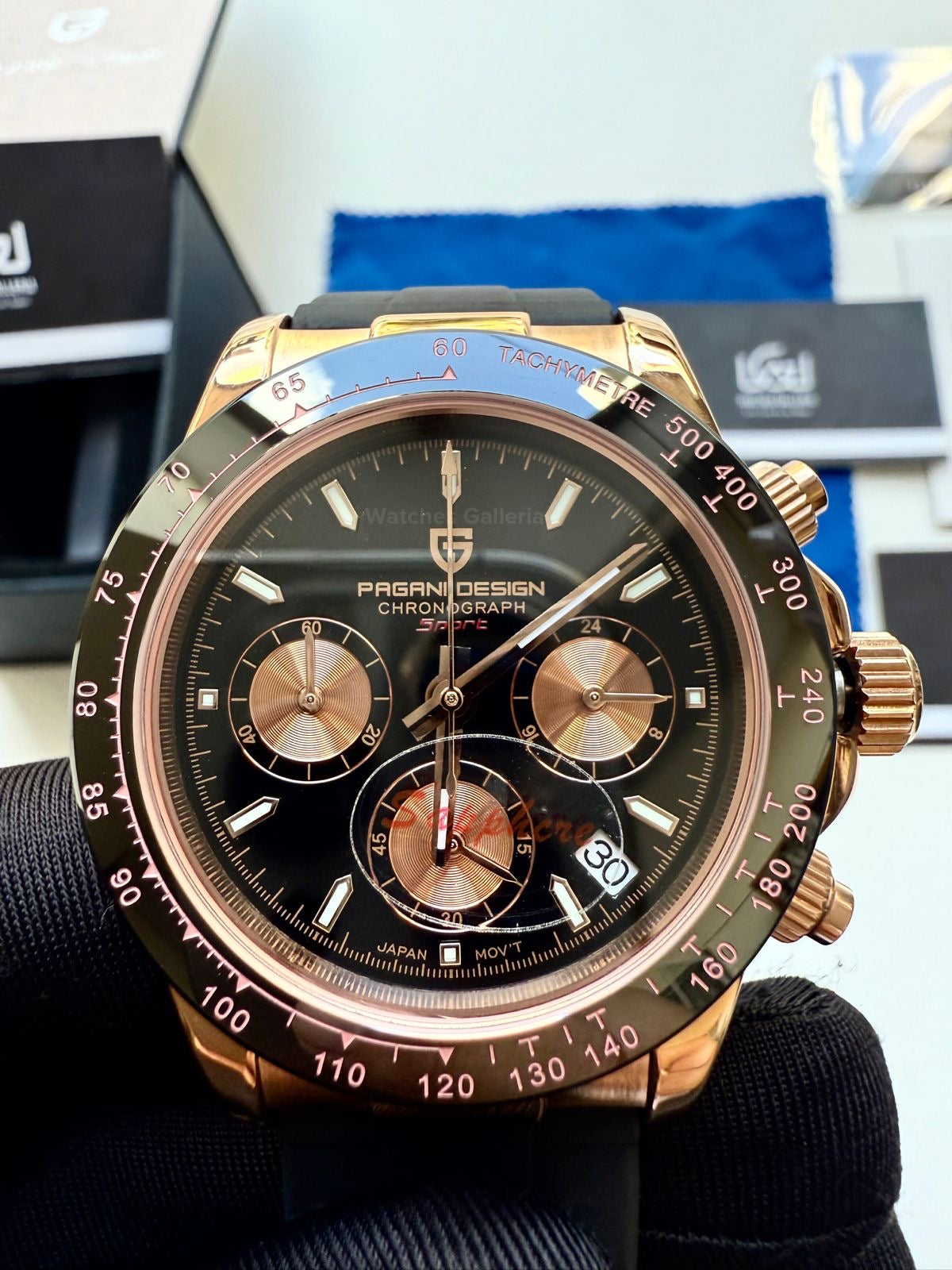 Pagani Design Daytona Quartz (Rose Gold Black) PD1664
