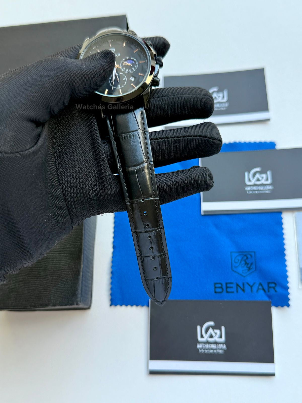 Benyar Chronograph Moonphase Quartz(Black) BY5160 Watches Galleria
