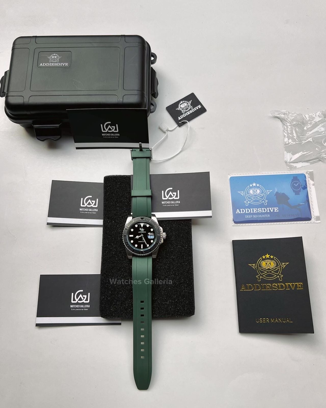 Addiesdive Yachtmaster Quartz (Green) AD2040 Watches Galleria