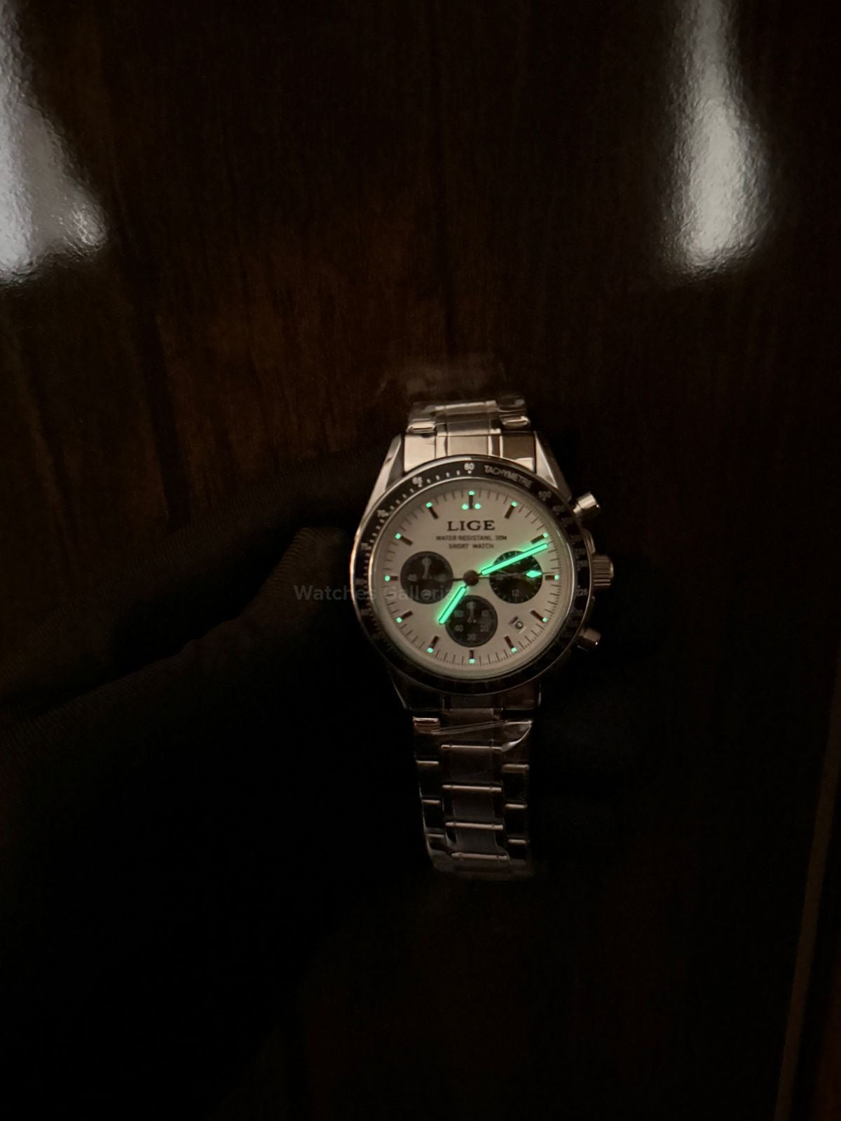 Lige Speedmaster Quartz (White/Black) Lige89137 Watches Galleria © Copyrights All Right Reserved