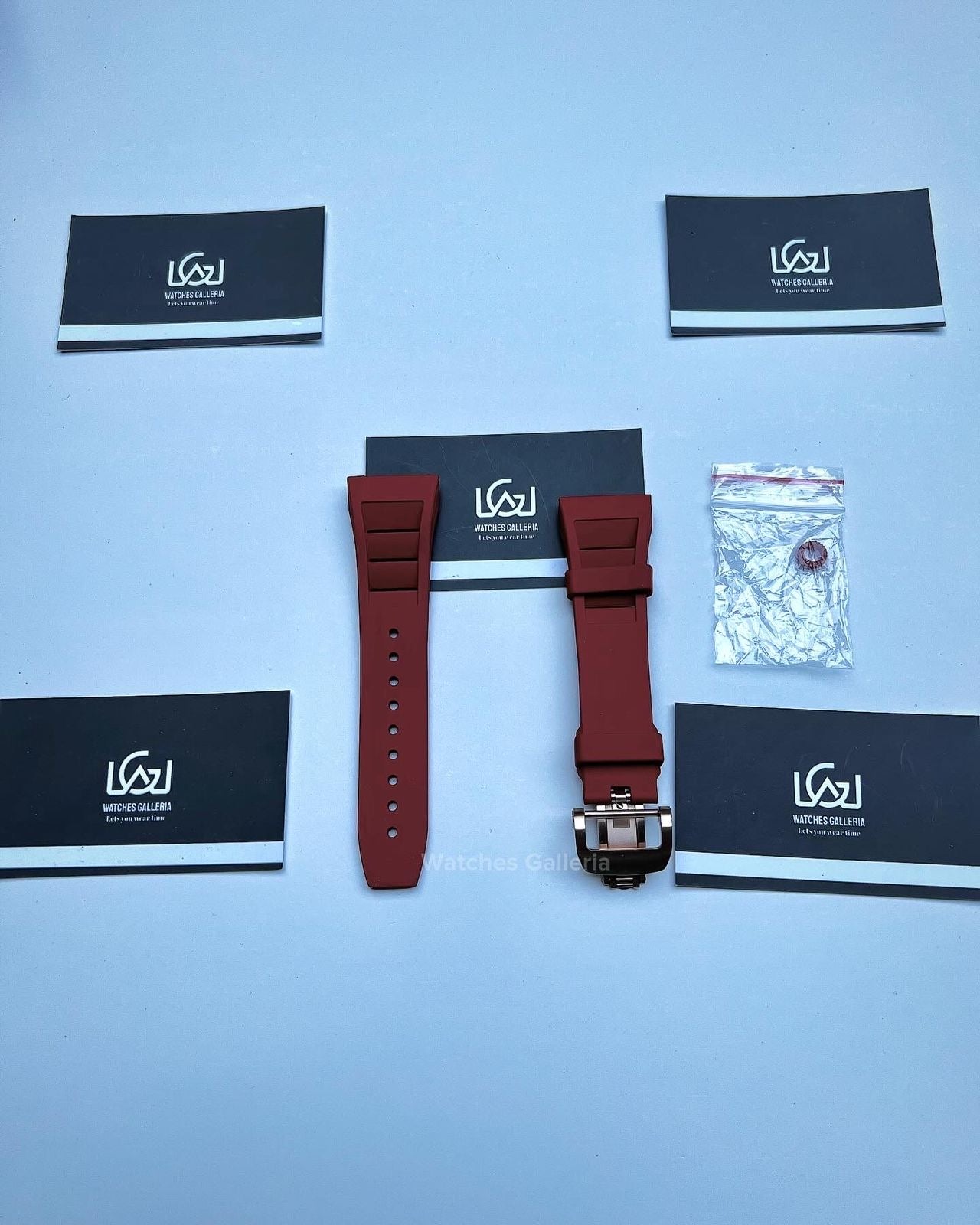 Apple Watch Tonneau Modification Kit Rubber Straps (Red) APB1621 44-45mm