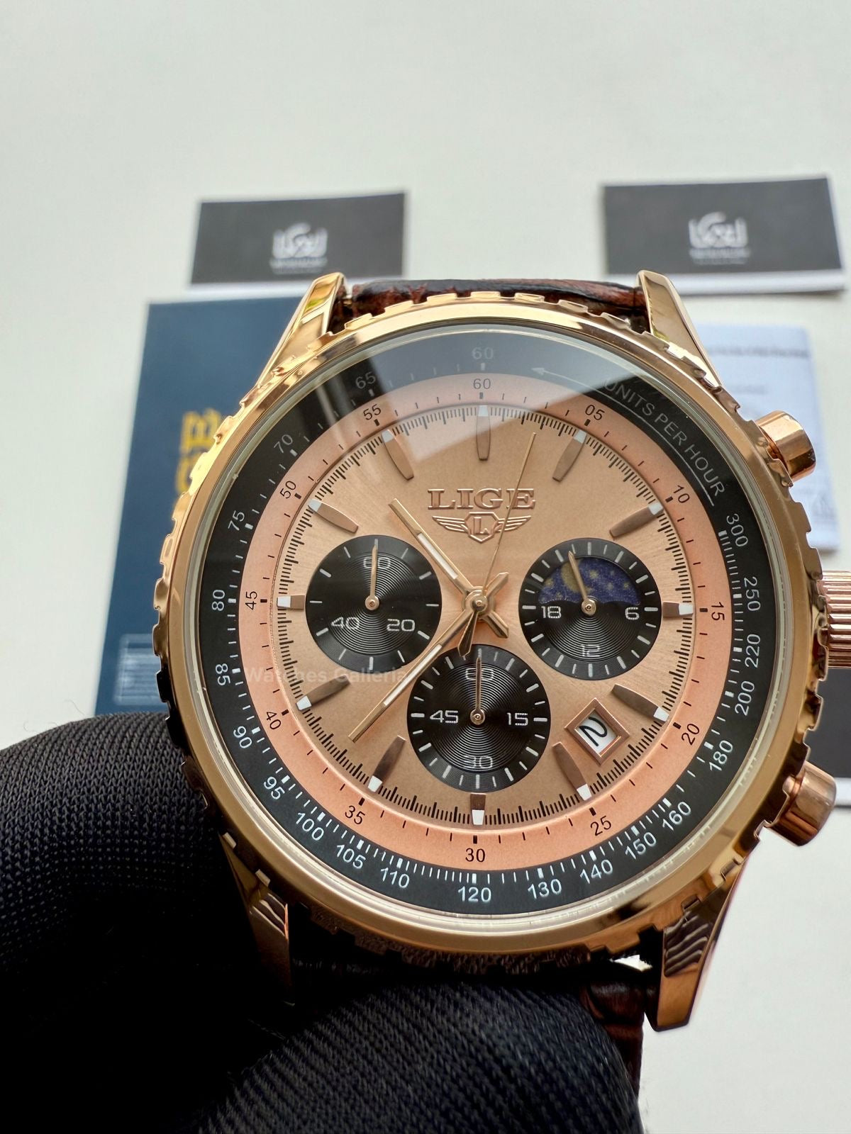 Lige Chronograph Quartz (Rose Gold) Lige8989 Watches Galleria © Copyrights All Right Reserved