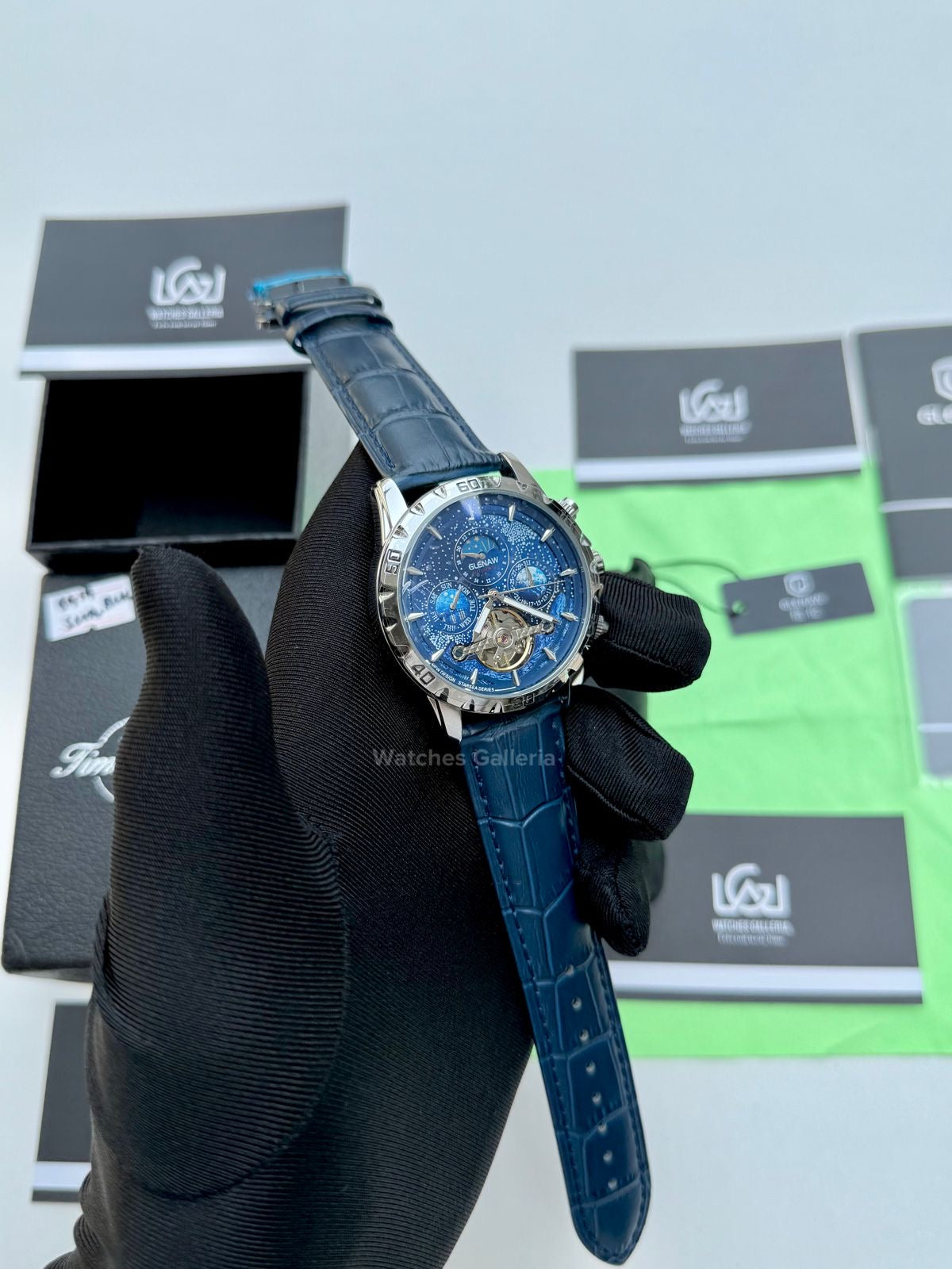 Glenaw Moonphase Automatic (Blue) GL8919 Watches Galleria