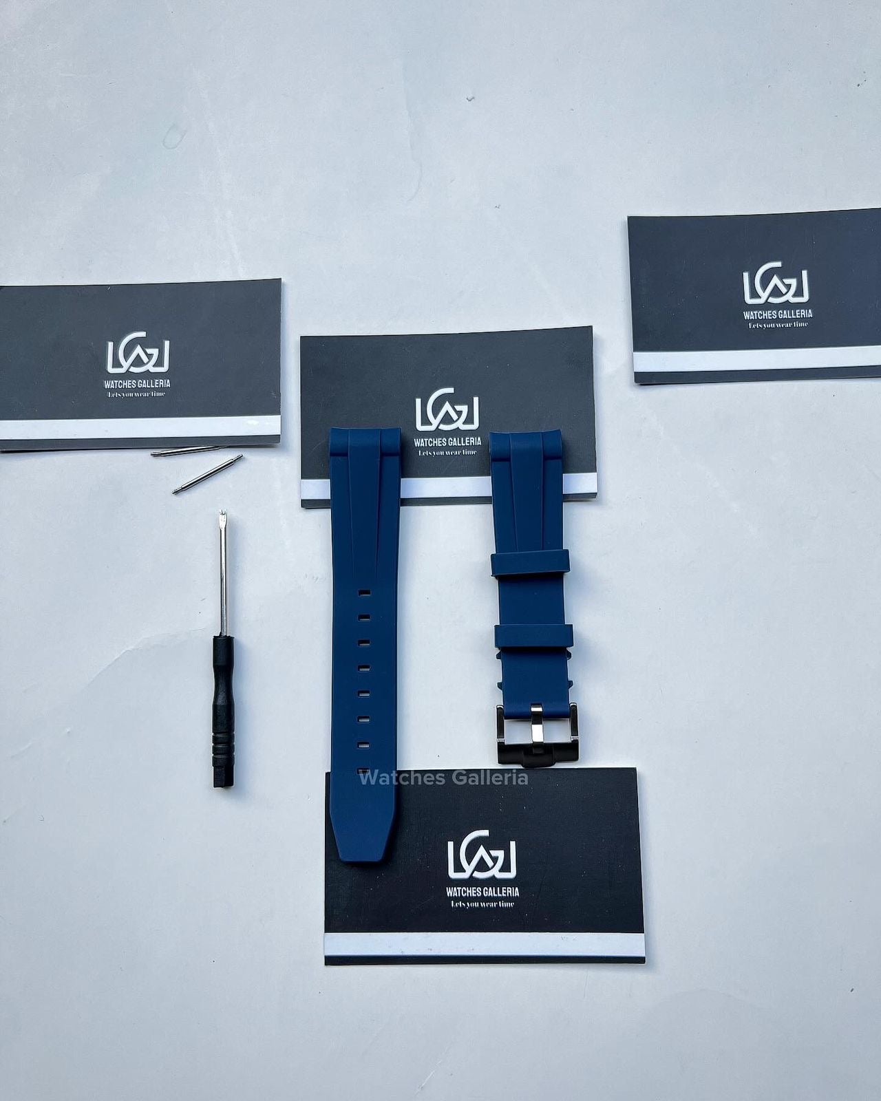 Silicon Straps (Navy Blue w/ Silver Buckle)