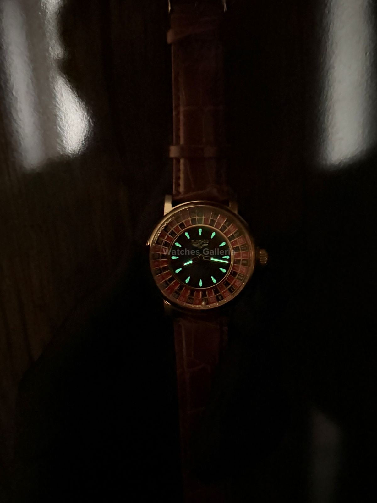 Lige Casino Watch Quartz (Brown-Yellow Gold) LG89161 Watches Galleria