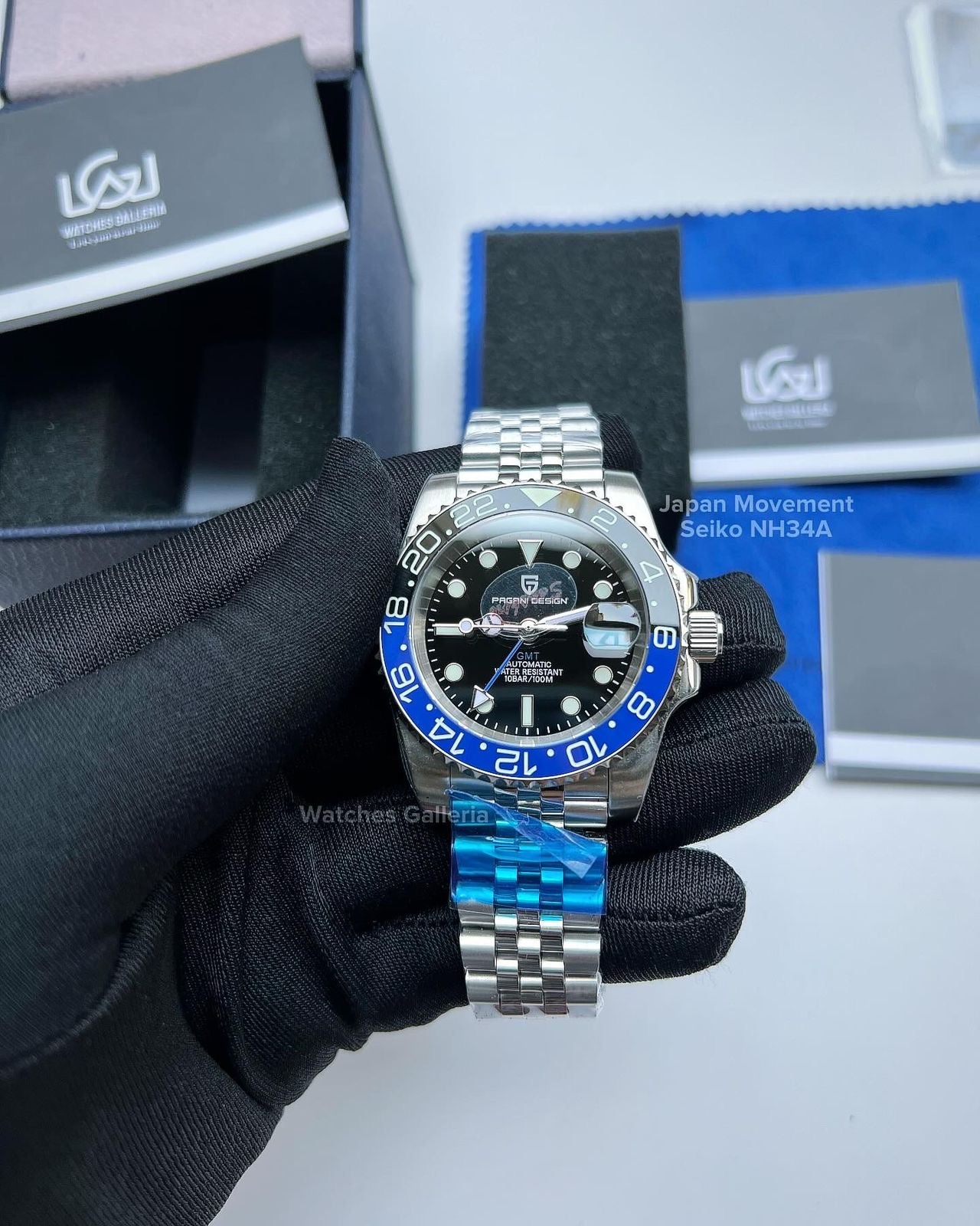 Pagani Design GMT Master Automatic Seiko NH34A (Batman) PD1662A