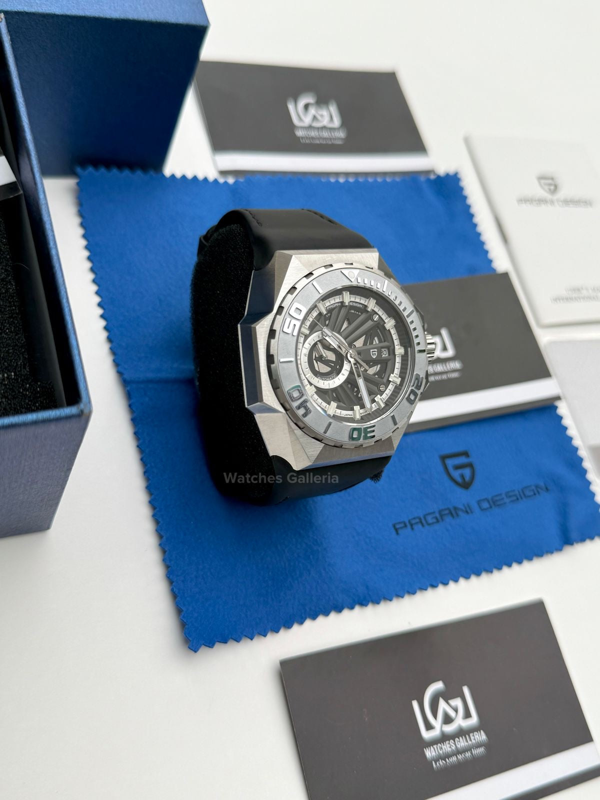 Pagani Design Werdelin Japan Automatic Movement (Silver/Black) PDys007 Watches Galleria