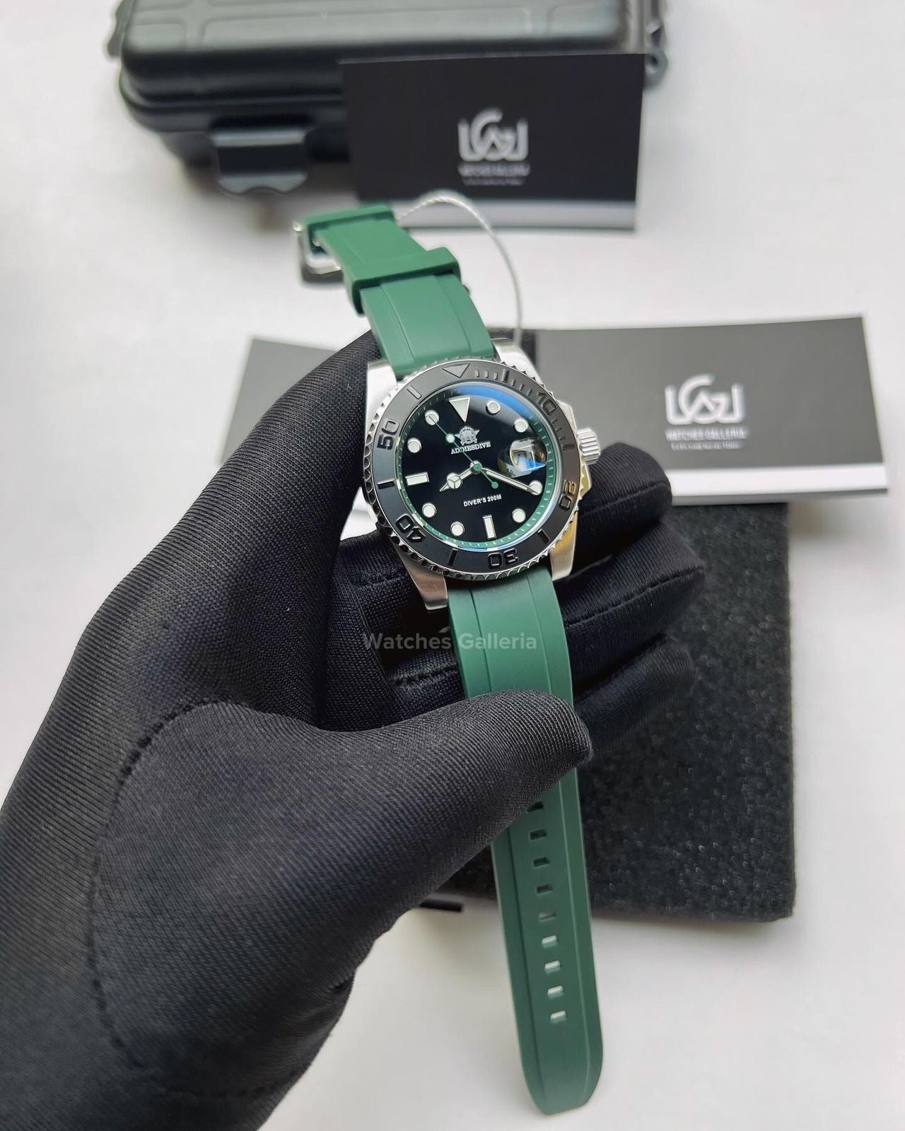 Addiesdive Yachtmaster Quartz (Green) AD2040 Watches Galleria
