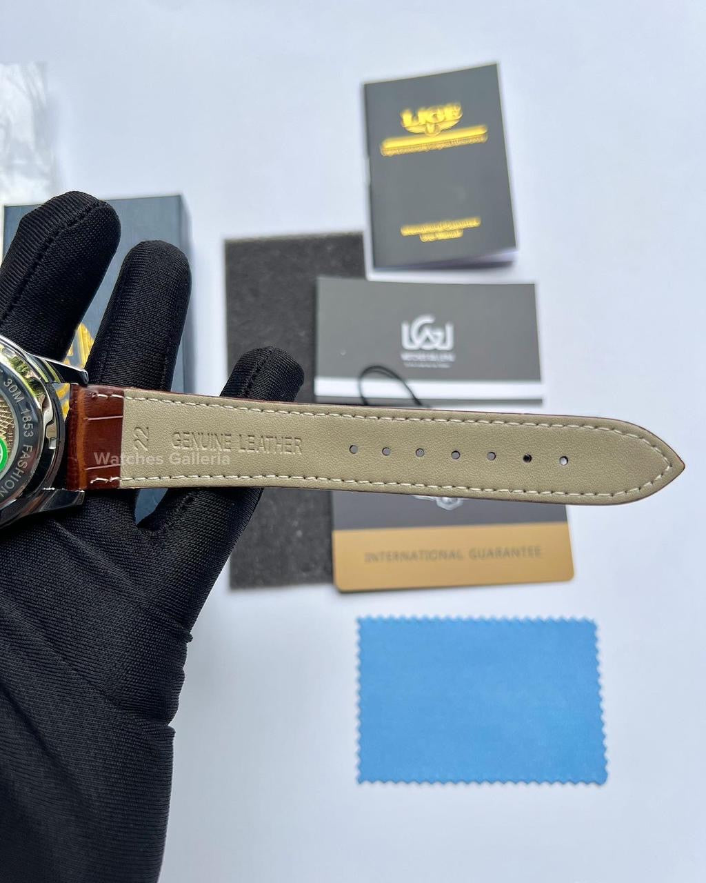 Lige Moonphase Automatic (Brown Silver) LIGE6828