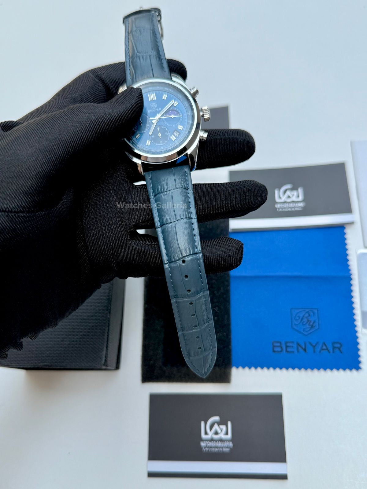 Benyar Classic Moonphase Quartz (Blue) BY5193 Watches Galleria