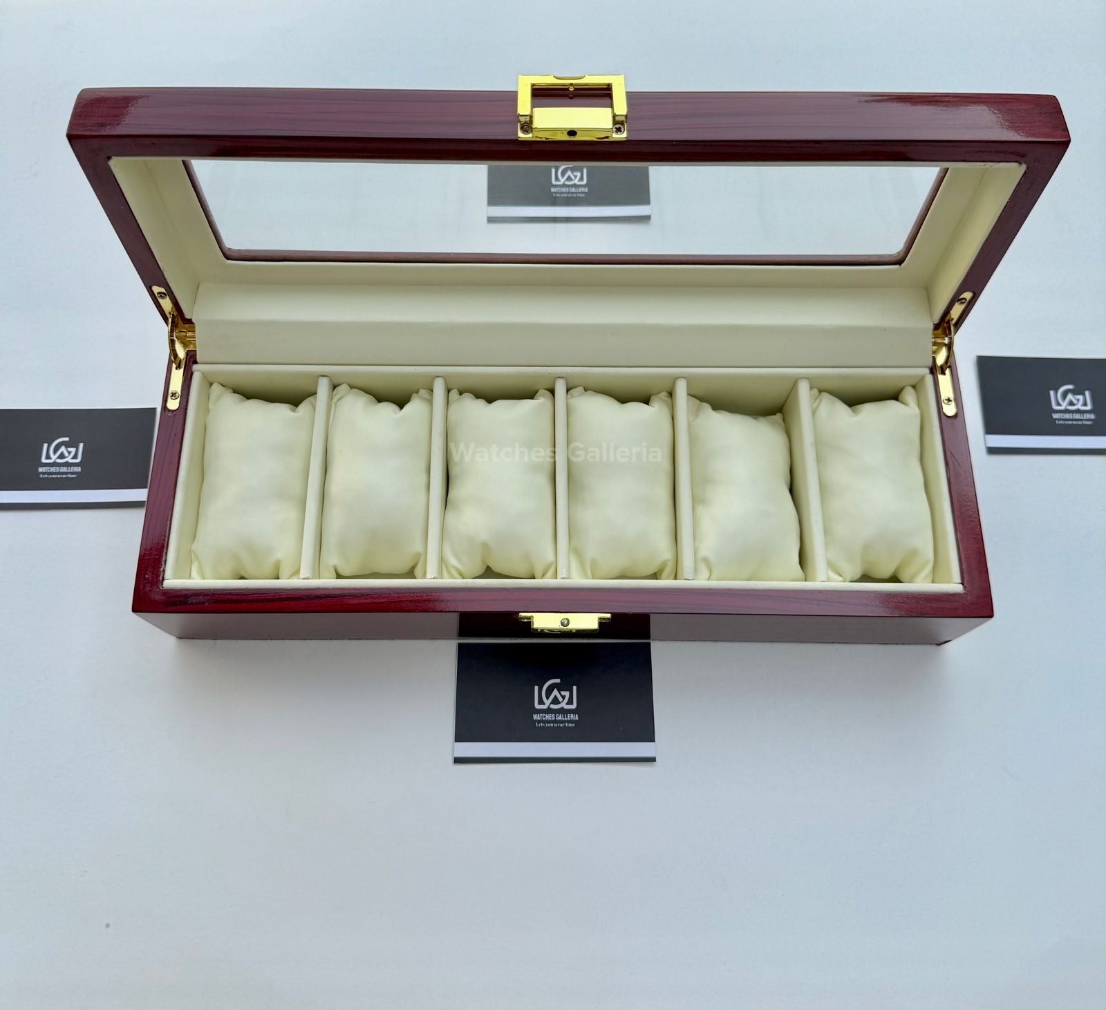 Watch Organizer Box Wooden (6 Slots) Watches Galleria