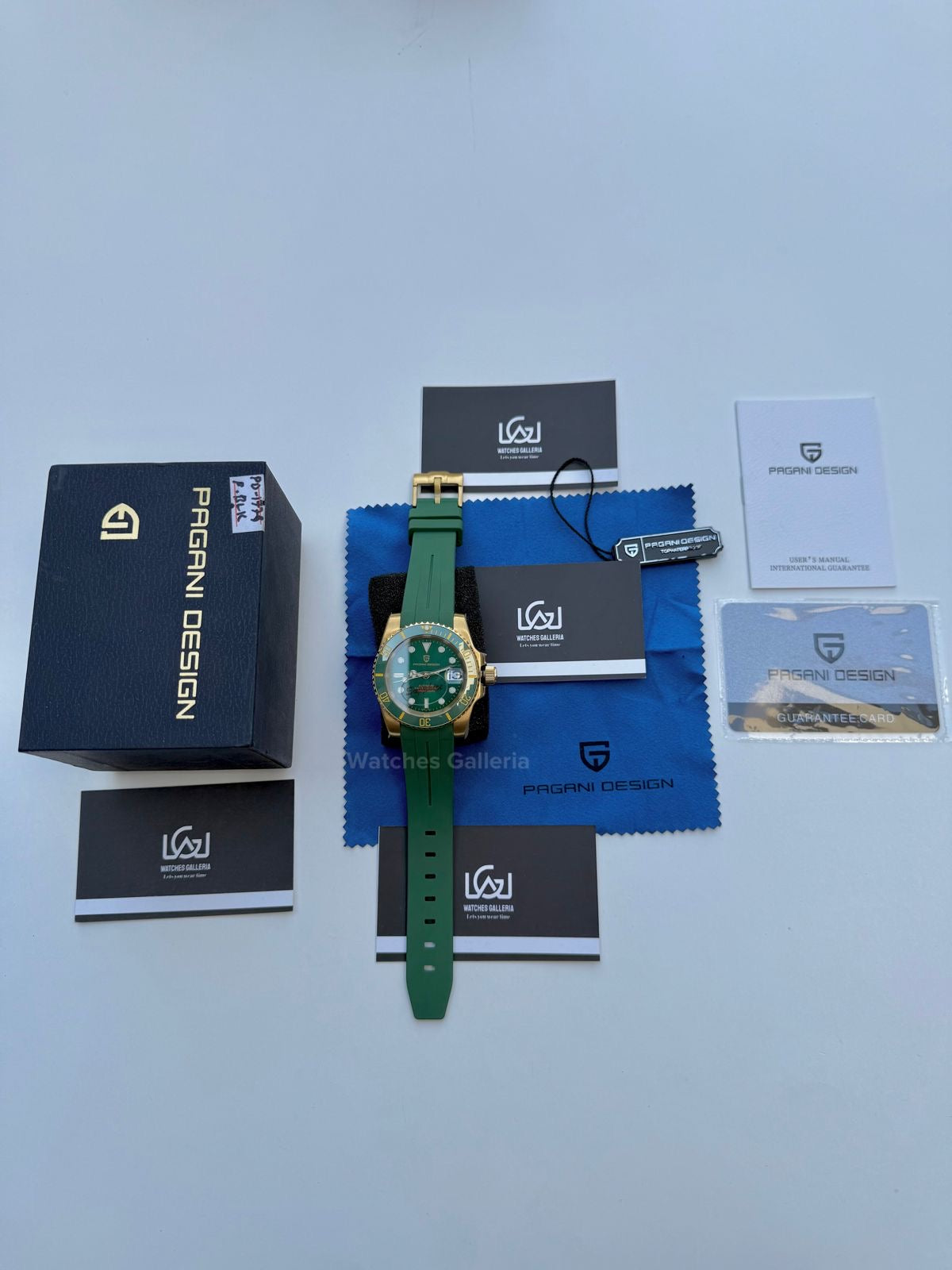 Pagani Design Submariner Hulk Gold Automatic (Silicon Straps Edition) PD1661 Watches Galleria