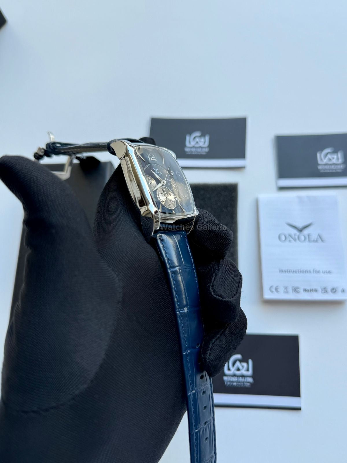 Onola Square Chronograph Quartz (Blue) ON6818 Watches Galleria