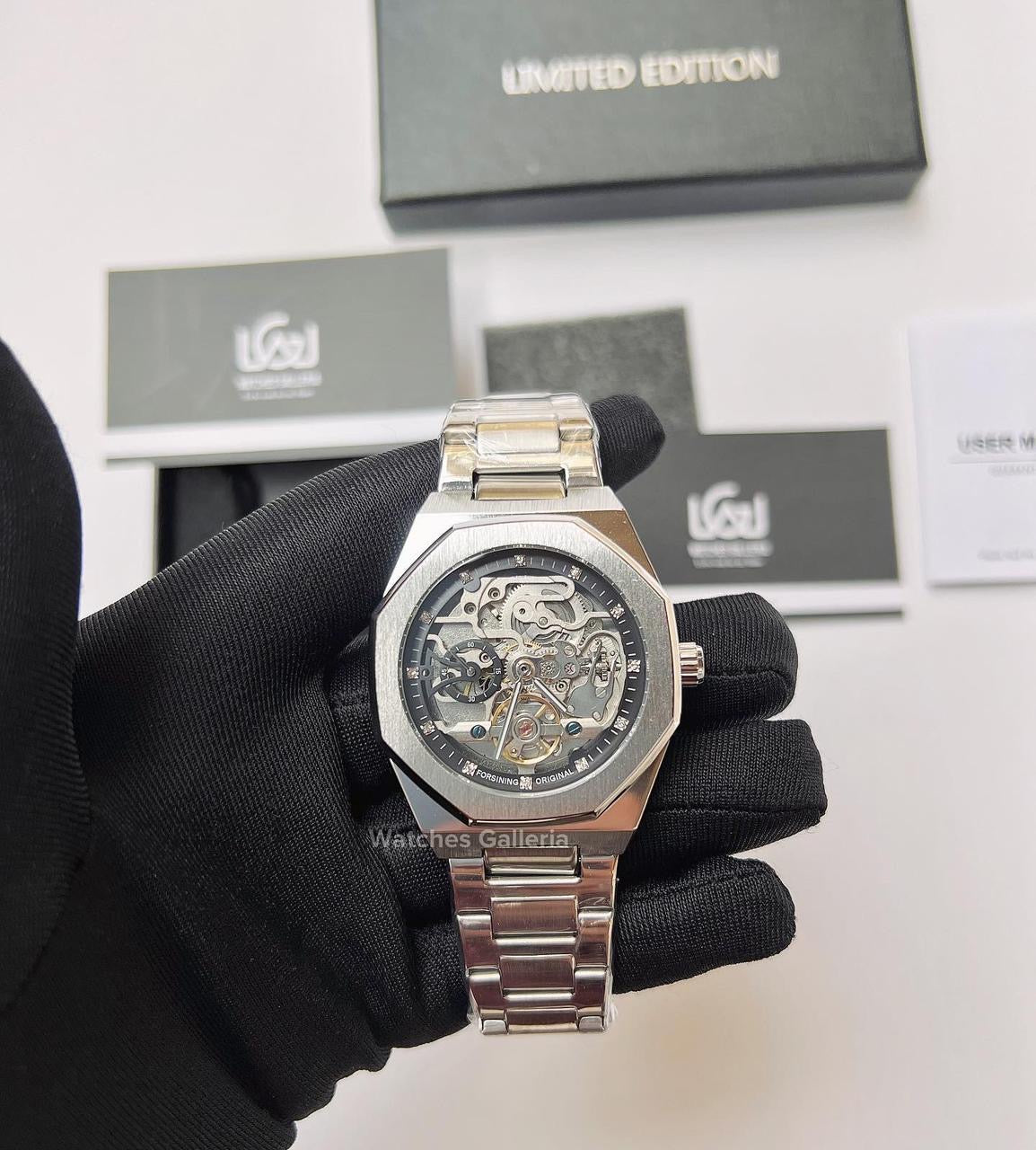 Forsining Royal Oak Skeleton Automatic (Silver) TM375G