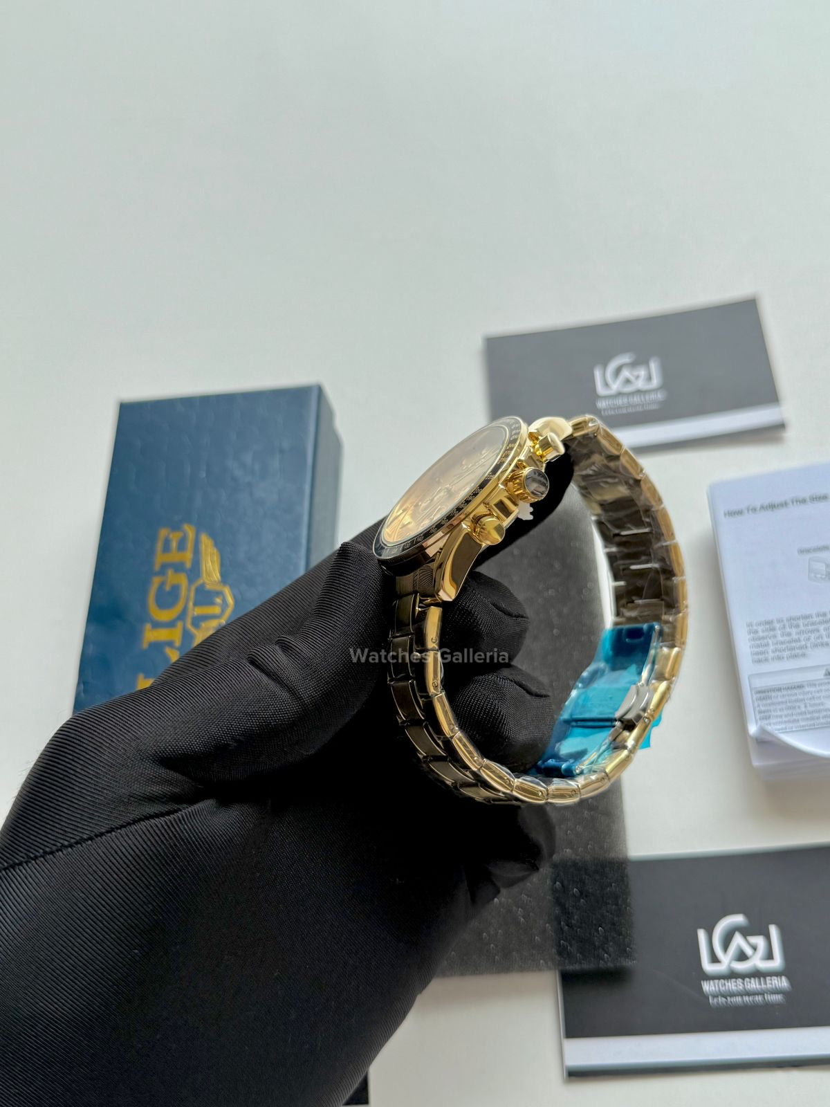 Lige Speedmaster Quartz (Gold/Black) lige89137 Watches Galleria