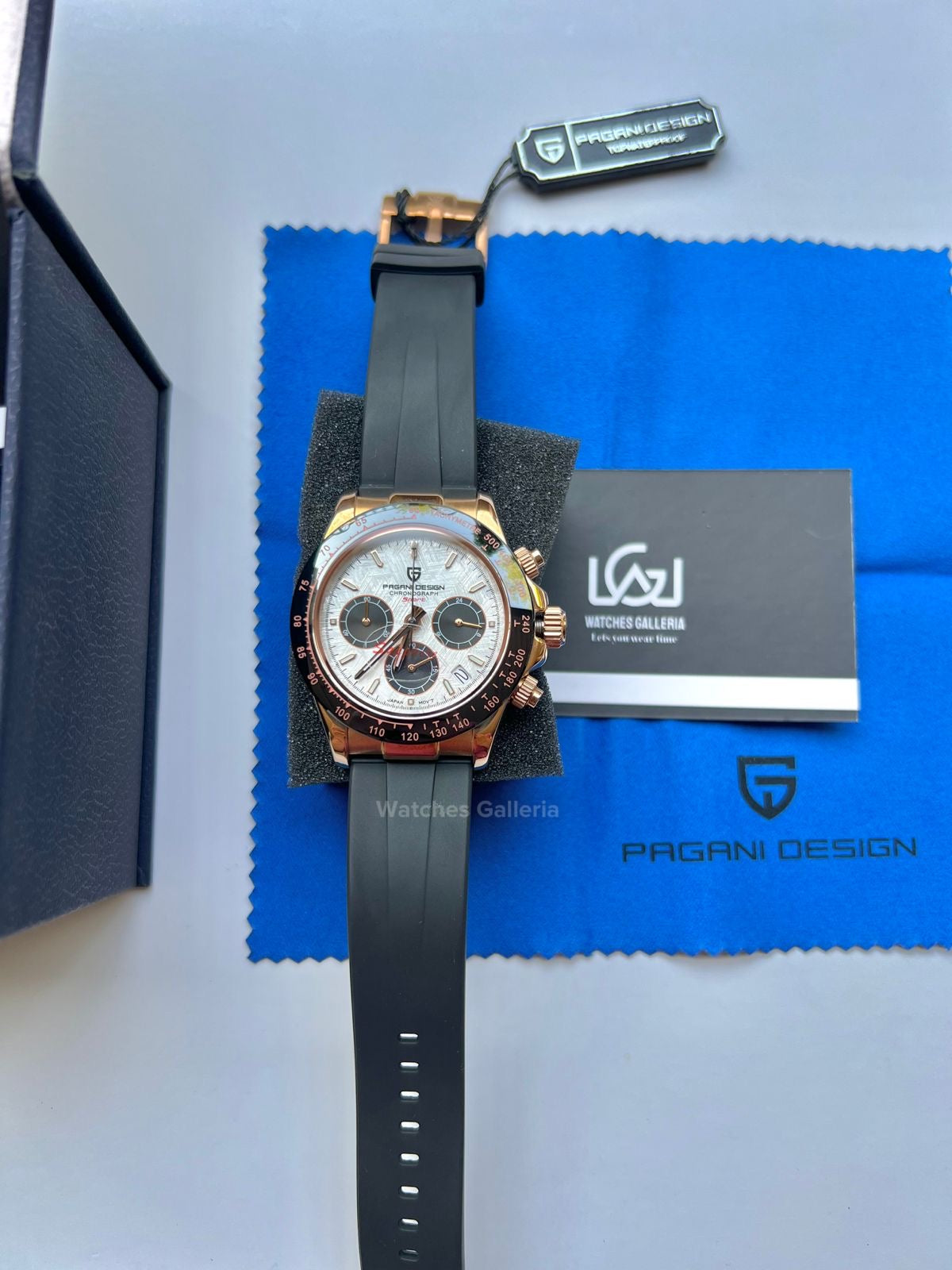 Pagani Design Daytona Quartz Watch (Rose Gold Meteorite) PD1664 Watches Galleria