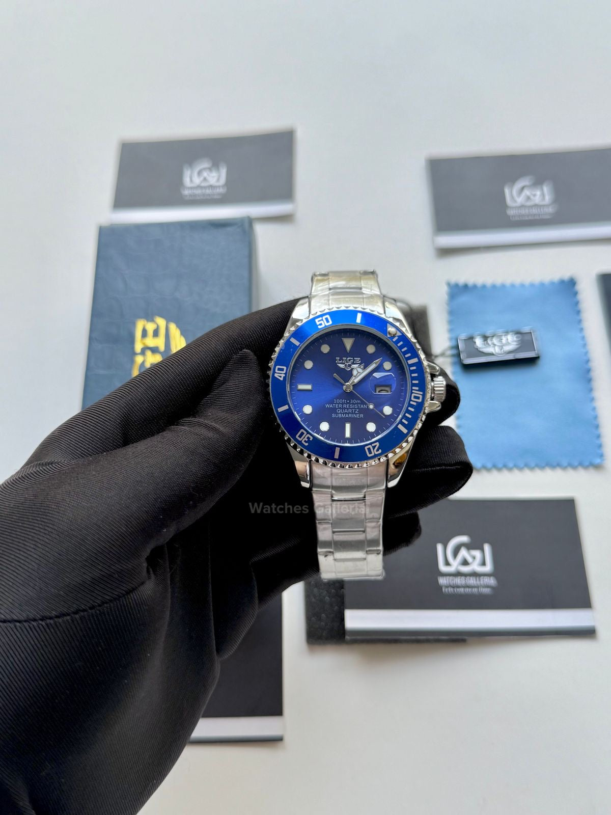 Lige Submariner Smurf Quartz Lige10045 Watches Galleria © Copyrights All Right Reserved