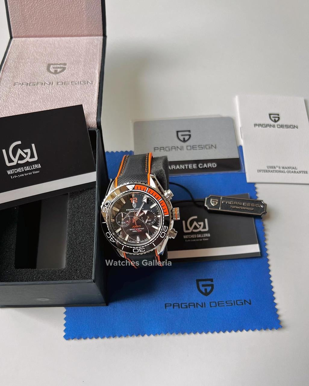 Pagani Design SeaMaster Planet Ocean Chronograph Quartz (Orange) PD1711
