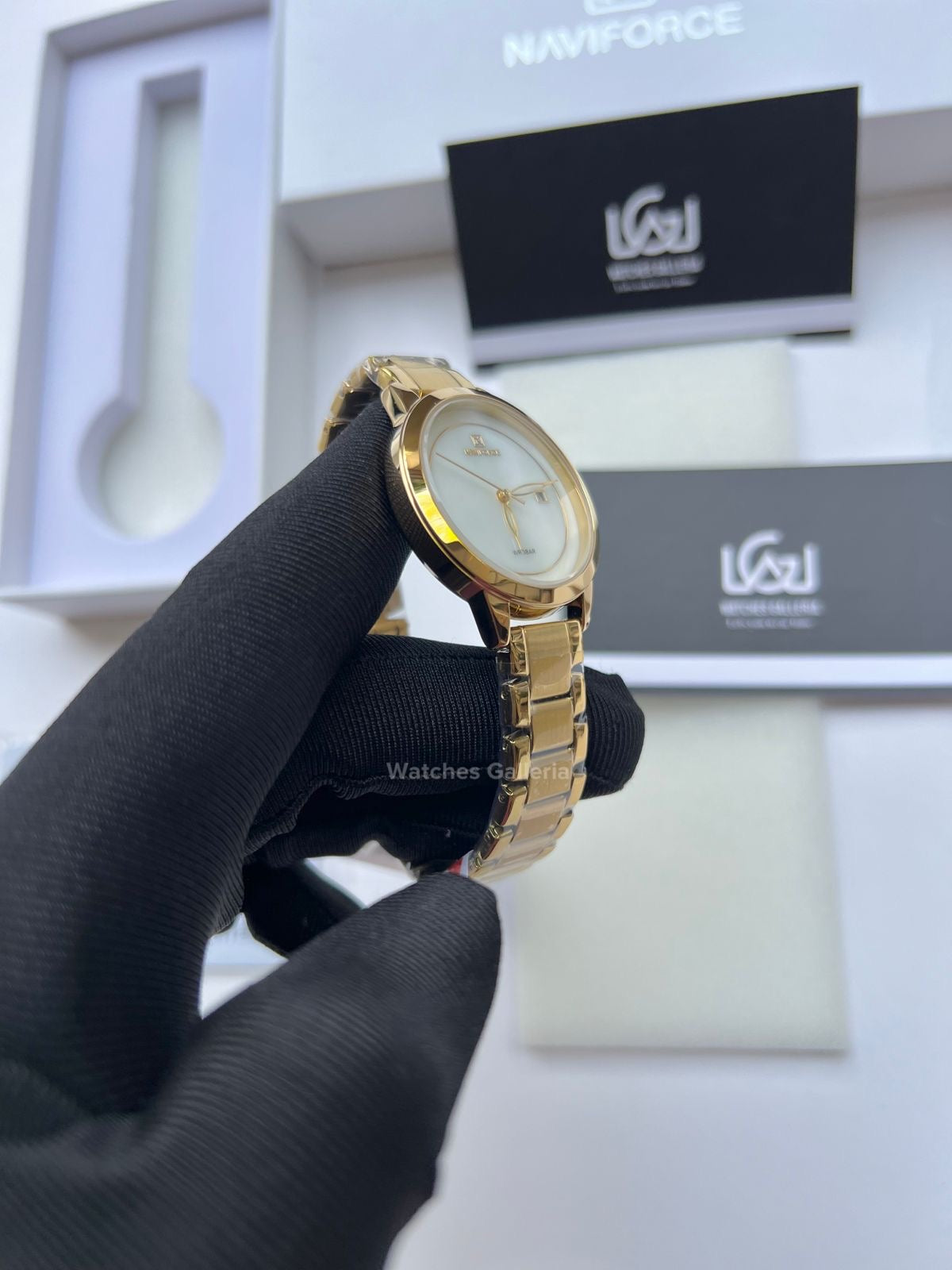 Naviforce Ladies Date Just (Gold) NF5008L Watches Galleria