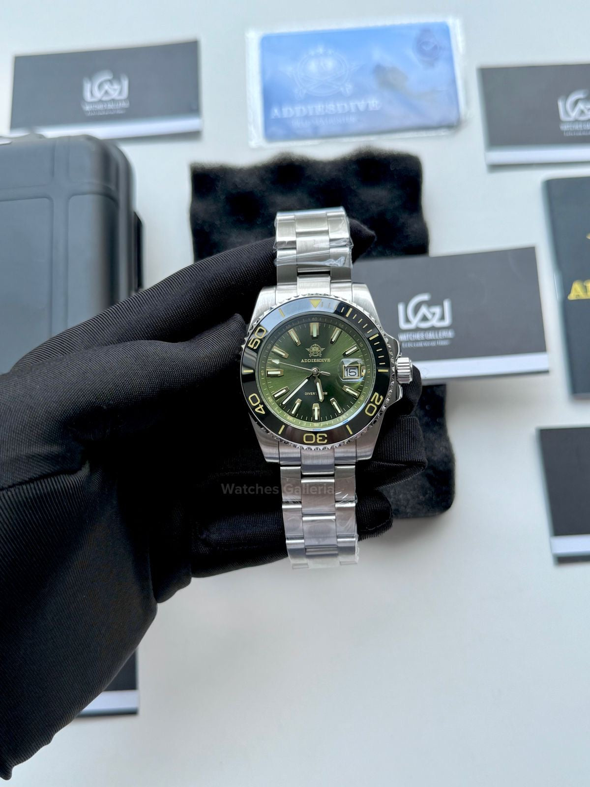 Addiesdive Submariner Quartz (Green) AD2510 Watches Galleria © Copyrights All Right Reserved
