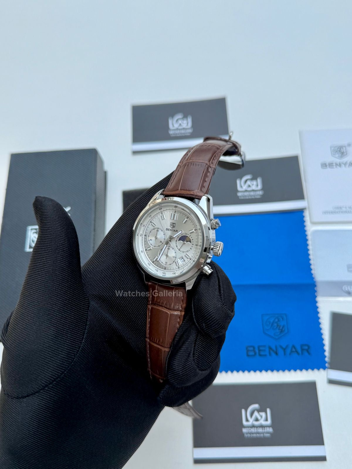 Benyar Classic Moonphase Quartz (Brown) BY5193 Watches Galleria
