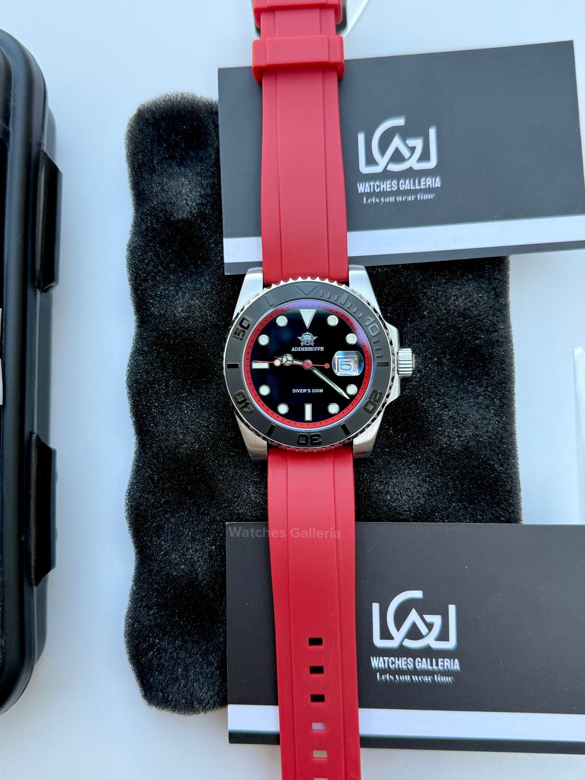 Addiesdive Yachtmaster Quartz (Red) AD2040 Watches Galleria