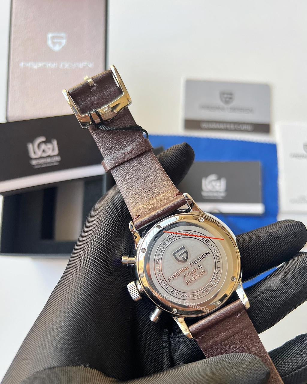 Pagani Design Flight Chronograph Quartz (Brown/Silver) PD2720