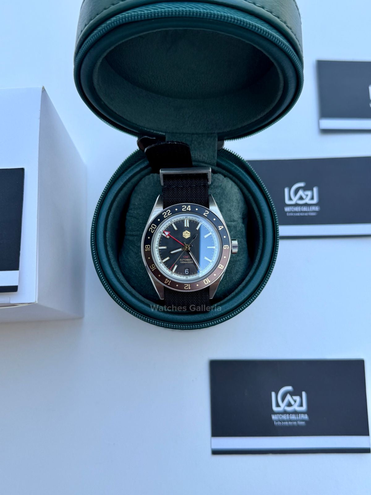 San Martin GMT RootBeer Automatic (Black Nato Straps) SN0116 Watches Galleria