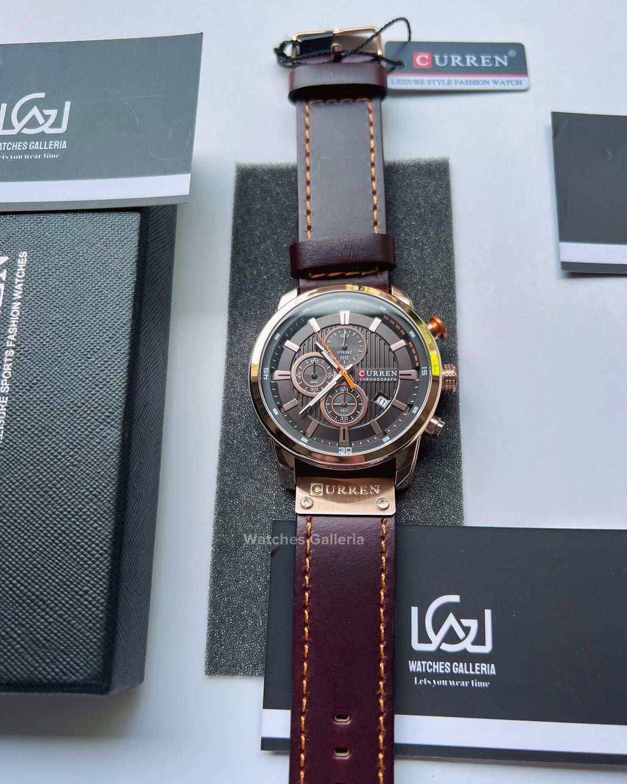 Curren Chronograph (Rose Gold Brown) C8921 Watches Galleria