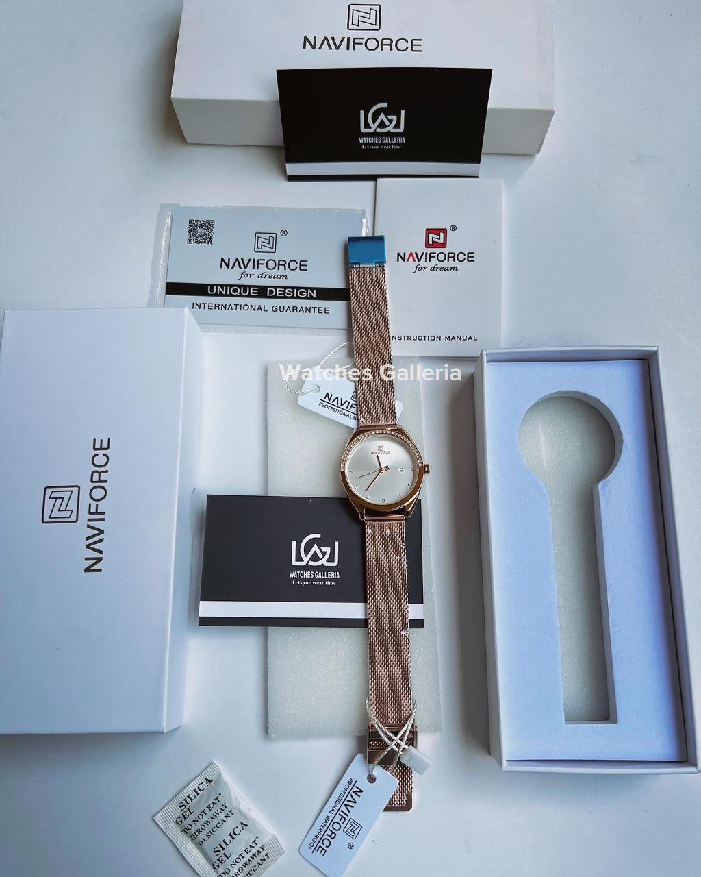 Naviforce ladies Watch Quartz (Rose Gold White) NF5015