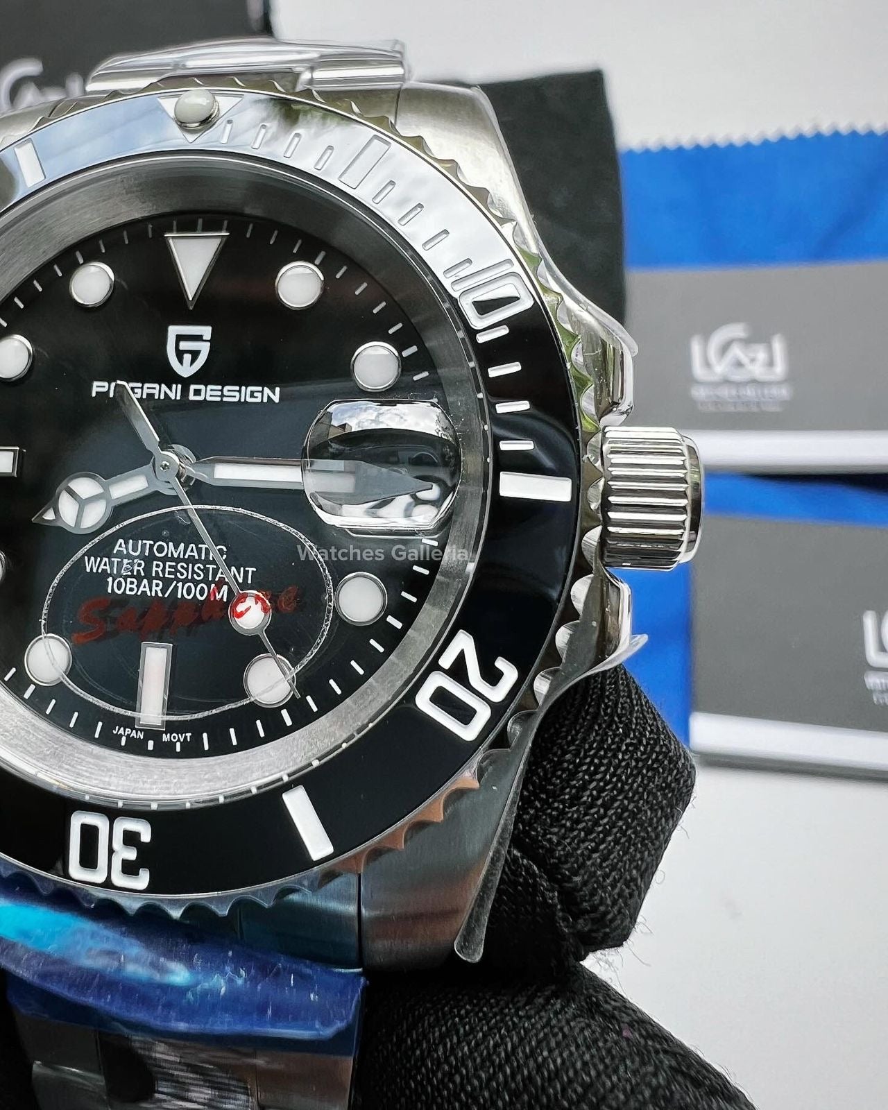 Pagani Design Submariner Oyster 40mm Automatic (Black) PD1661 Watches Galleria