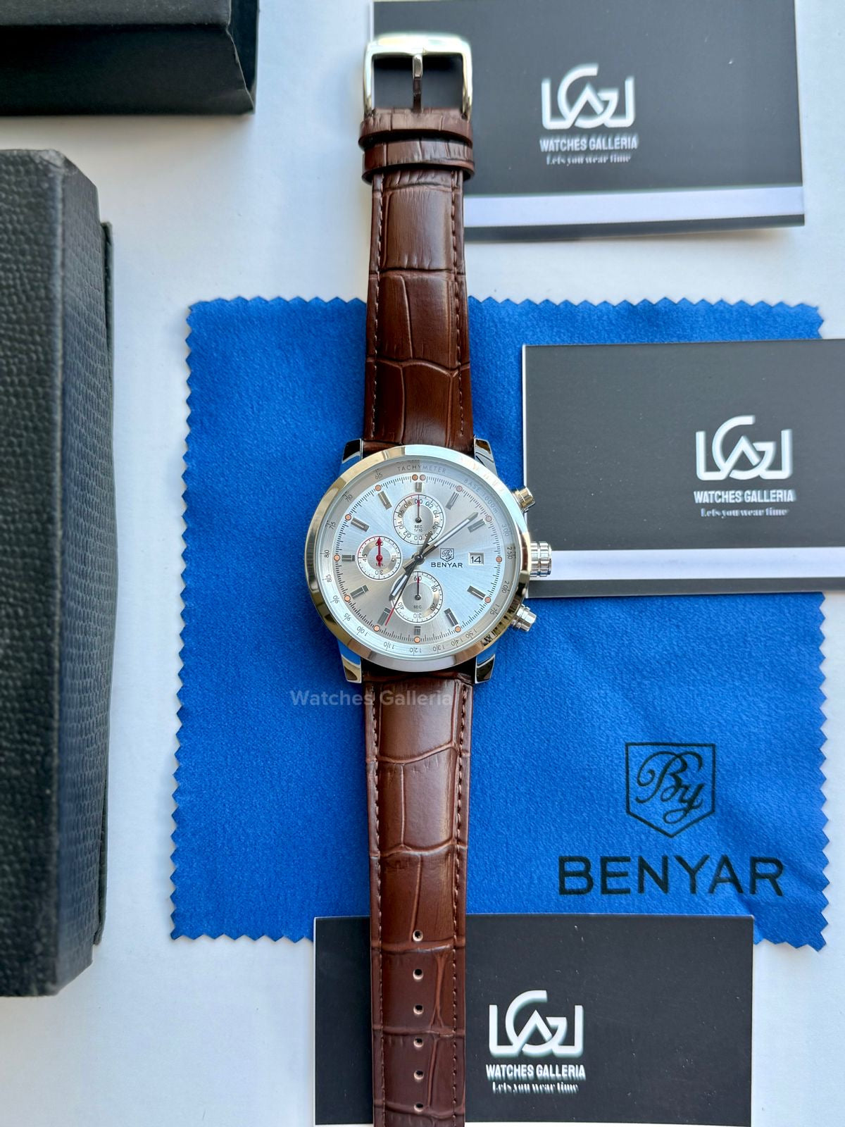 Benyar Classic Chronograph Quartz (Brown ~ Silver) BY5102 Watches Galleria