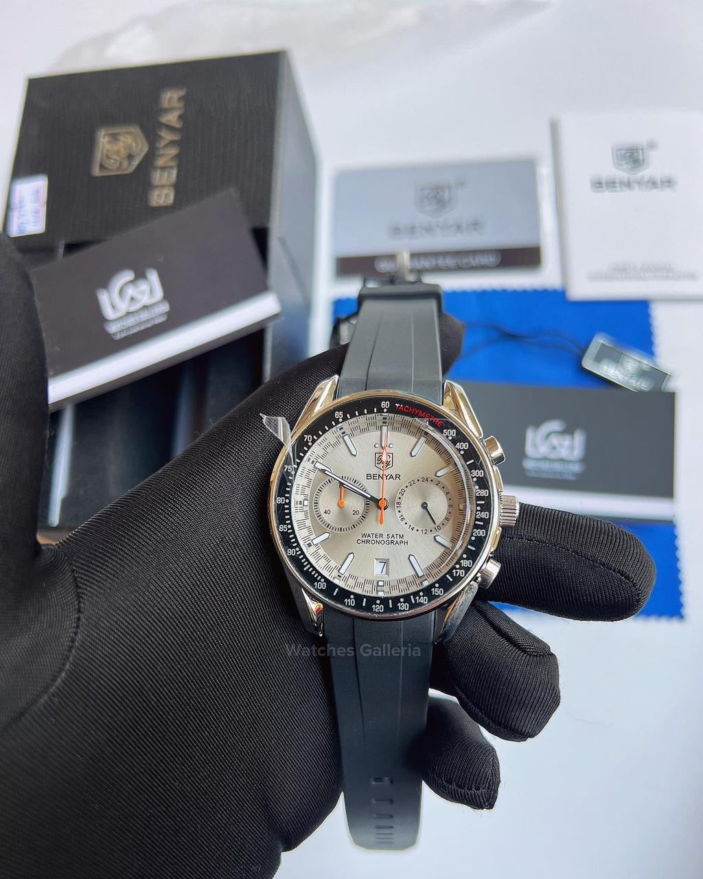 Benyar Black Bay Chronograph Quartz (Silver) BY5194