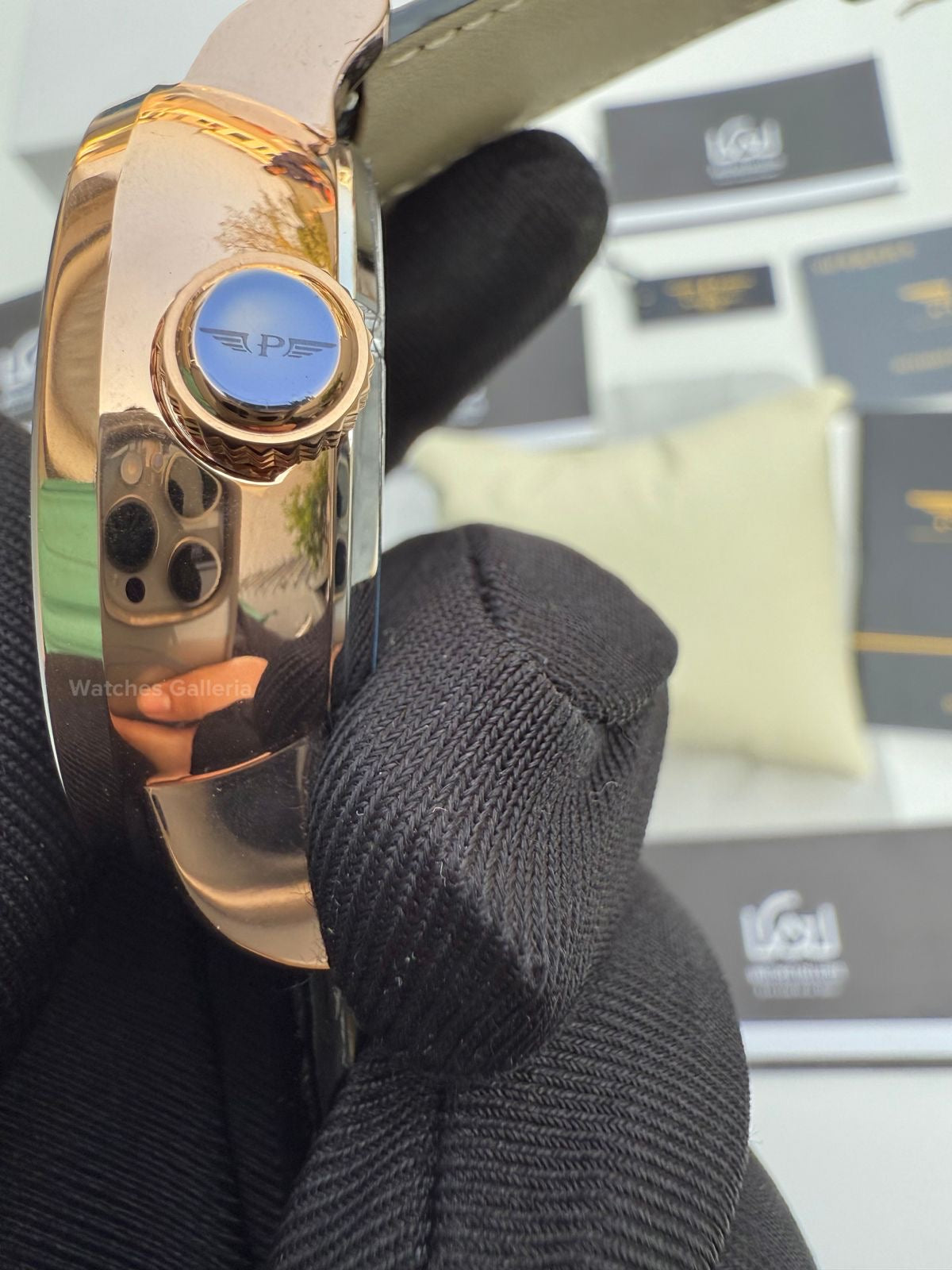Pindu Design Casino Roulette Button Edition Automatic (Baguette Cut Diamonds) P6628 Watches Galleria