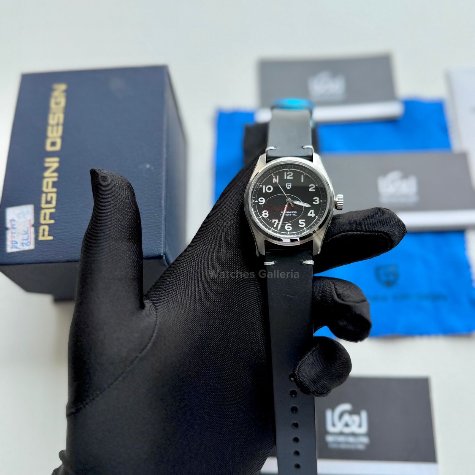 Pagani Design Spirit Pilot Automatic (Black-Leather) PD1717 Watches Galleria