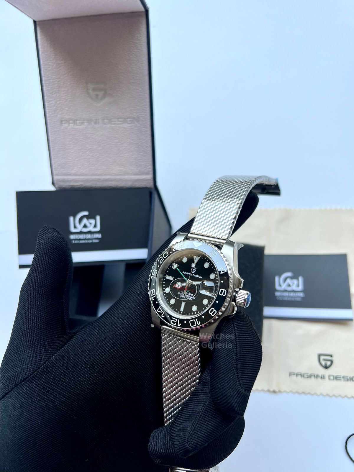 Pagani Design GMT Master I Automatic Watch (Exclusive Mesh Bracelet) PD1662 Watches Galleria